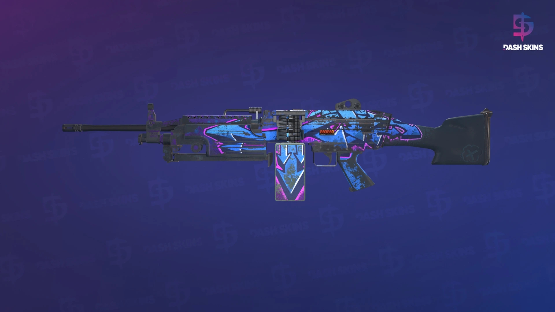 StatTrak™ M249 | Downtown (Battle-Scarred) Screenshot Playside
