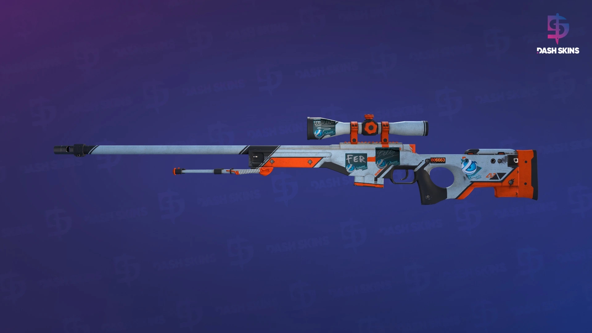 StatTrak™ AWP | Asiimov (Battle-Scarred) Screenshot Playside