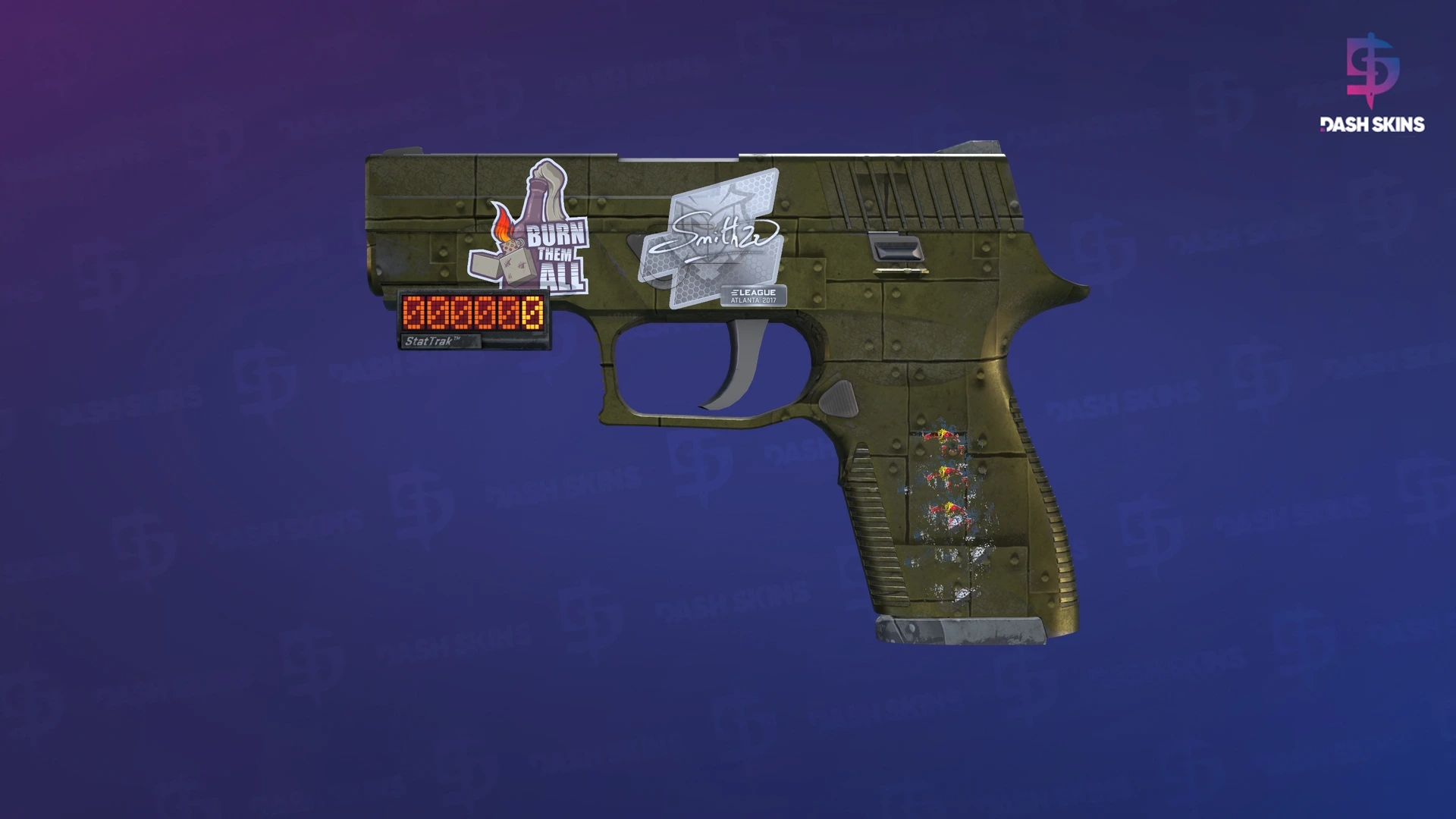 StatTrak™ P250 | Iron Clad (Battle-Scarred) Screenshot Playside