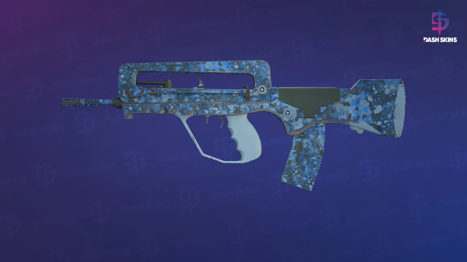 FAMAS | Cyanospatter (Minimal Wear) Screenshot Playside
