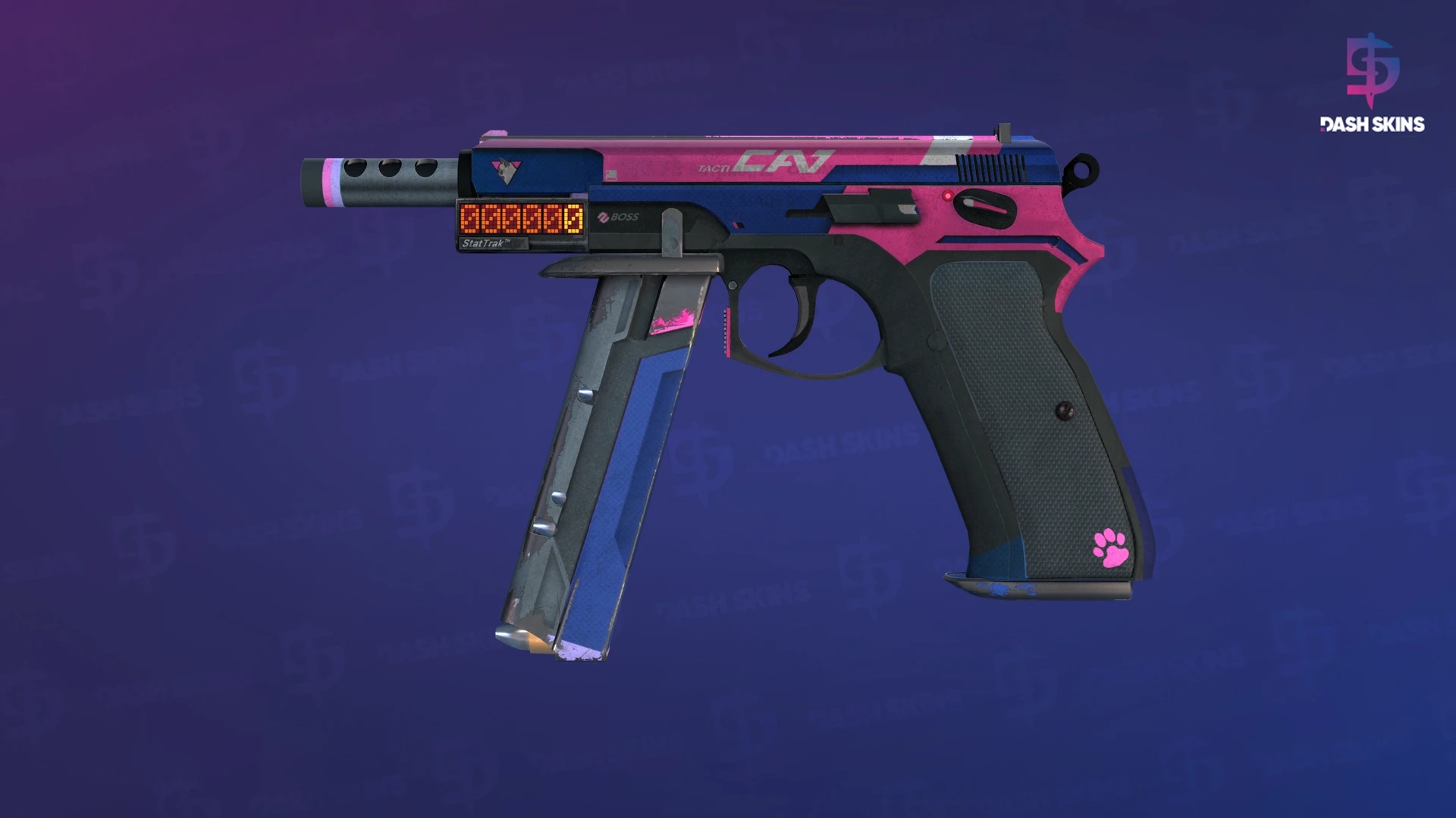 StatTrak™ CZ75-Auto | Tacticat (Well-Worn) Screenshot Playside