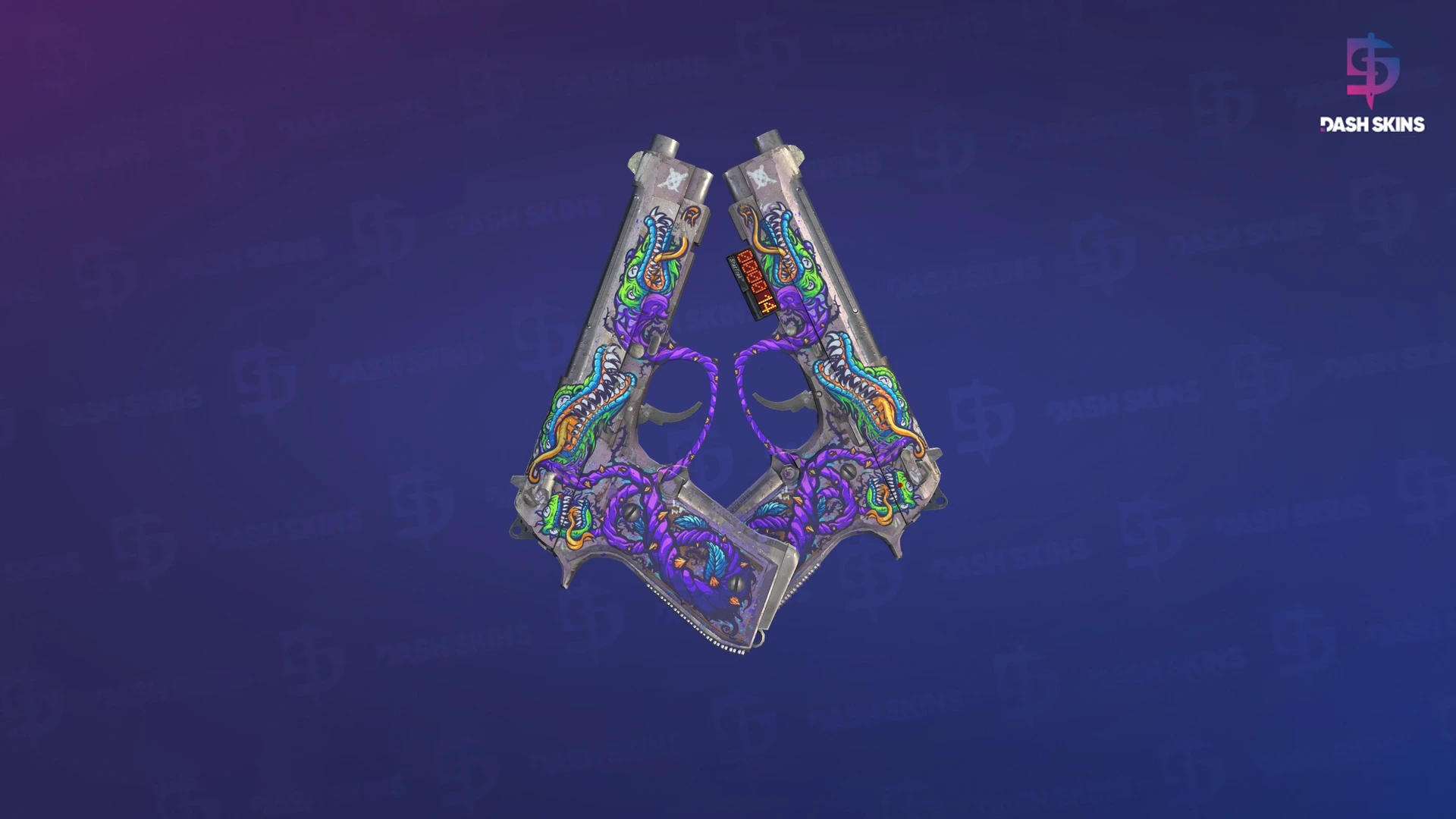 StatTrak™ Dual Berettas | Flora Carnivora (Battle-Scarred) Screenshot Playside
