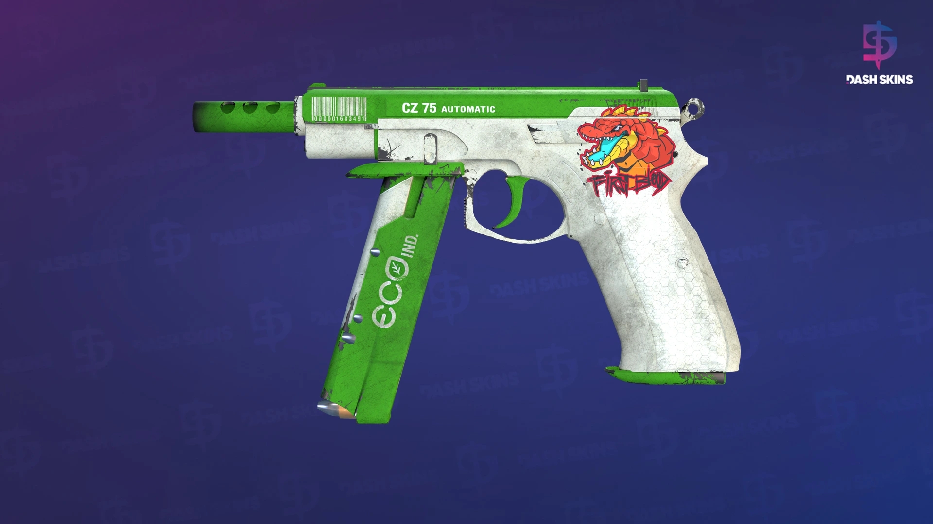 CZ75-Auto | Eco (Battle-Scarred) Screenshot Playside