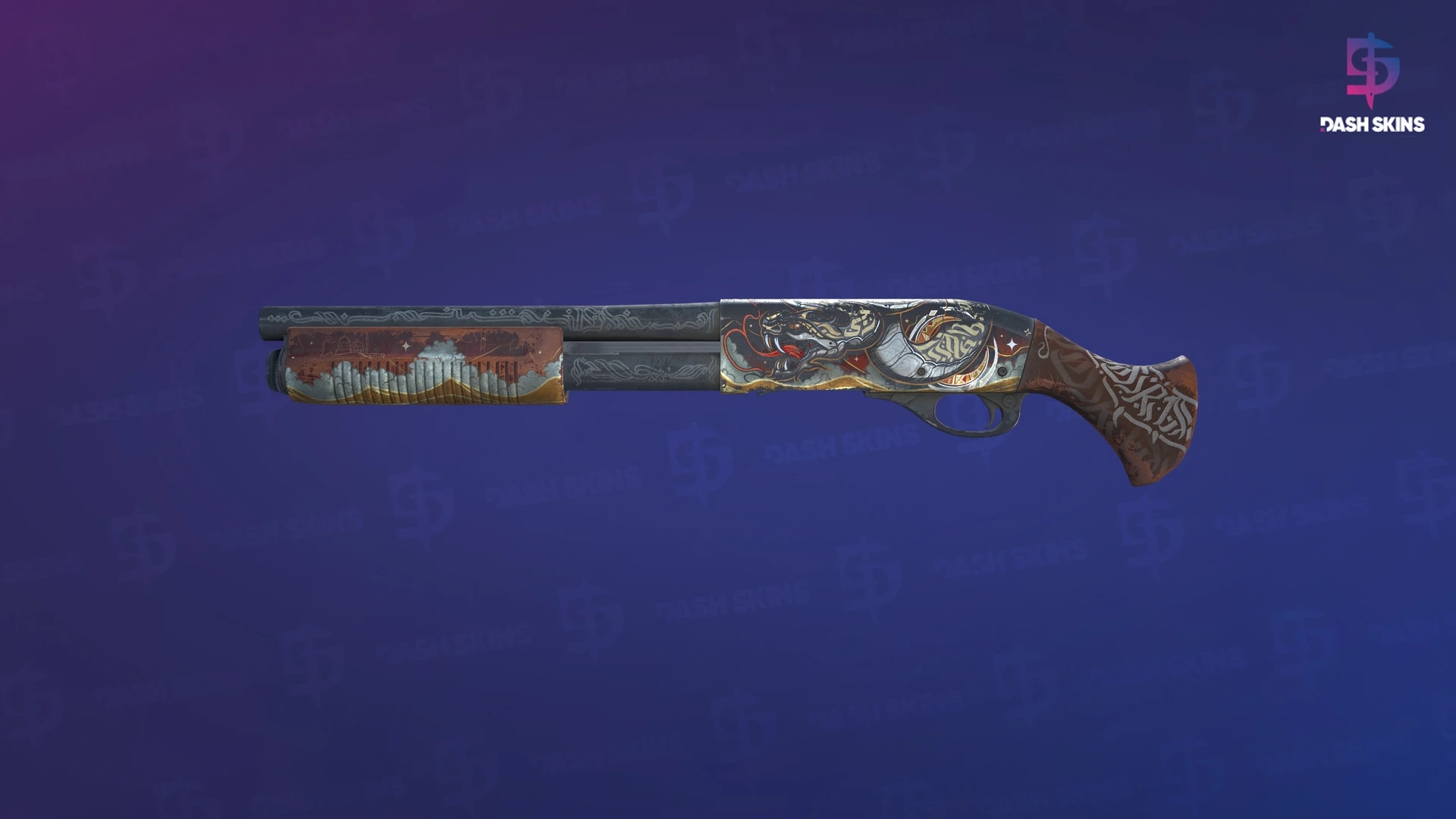 Sawed-Off | Lunar Wyrm (Battle-Scarred) Screenshot Playside