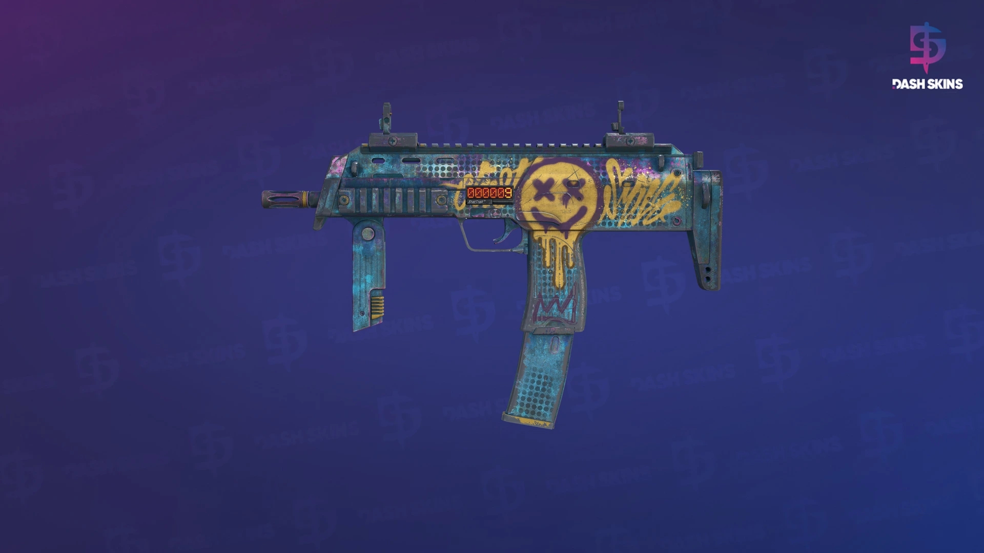 StatTrak™ MP7 | Just Smile (Well-Worn) Screenshot Playside