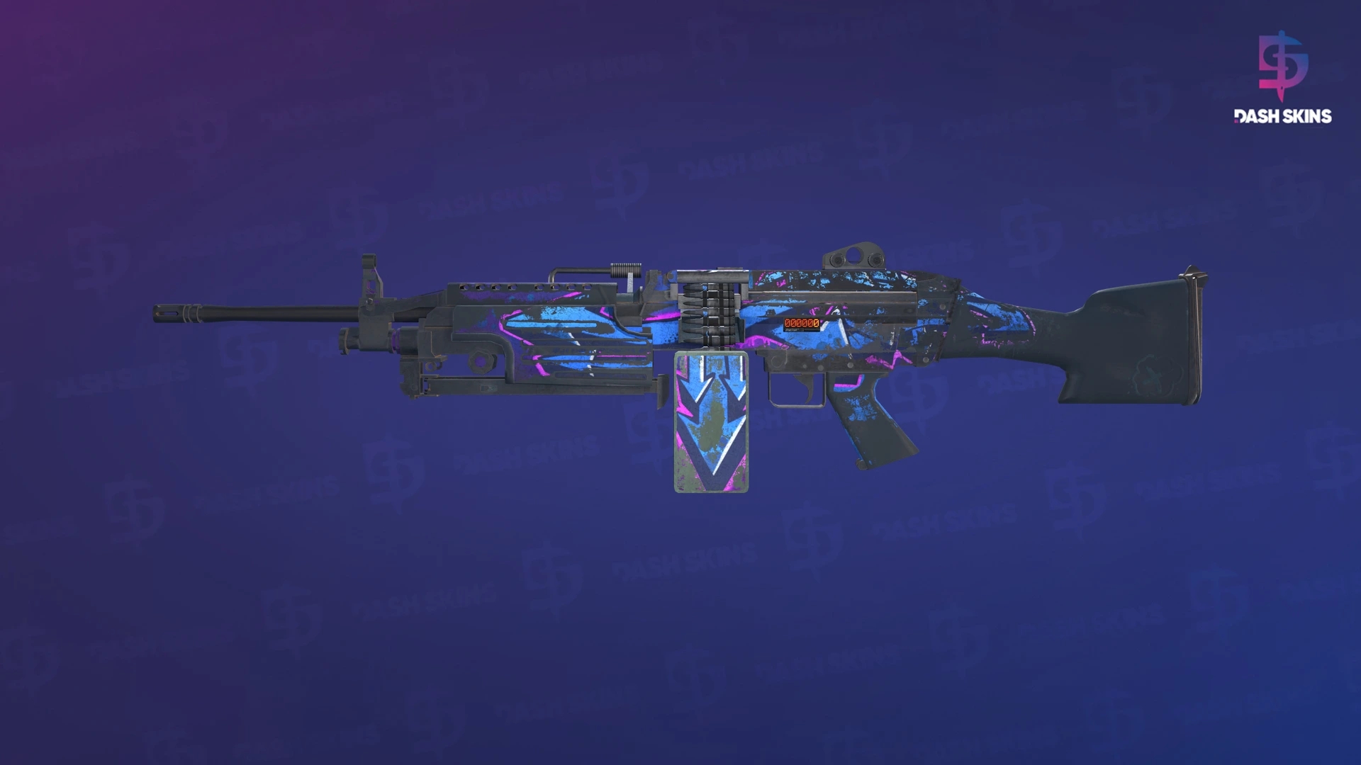StatTrak™ M249 | Downtown (Battle-Scarred) Screenshot Playside
