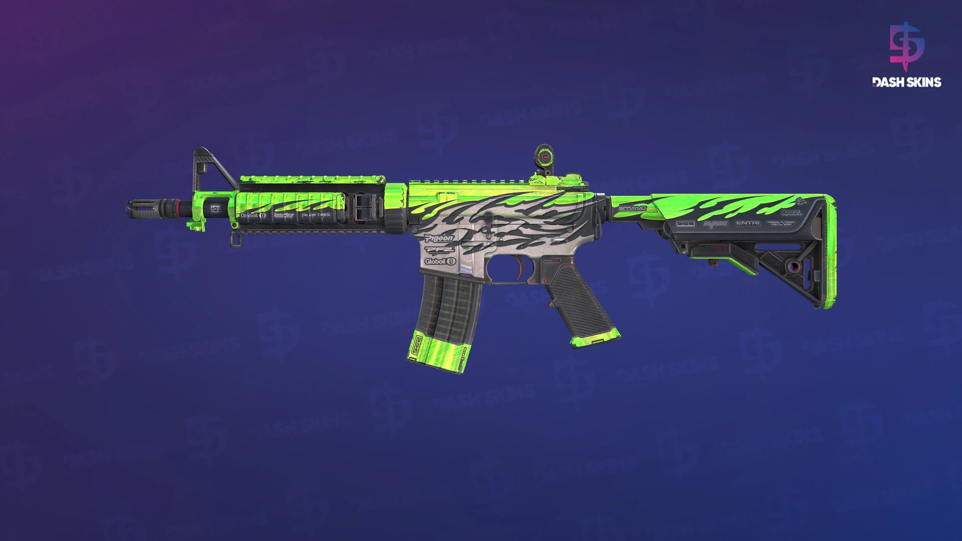 M4A4 | Full Throttle (Well-Worn) Screenshot Playside