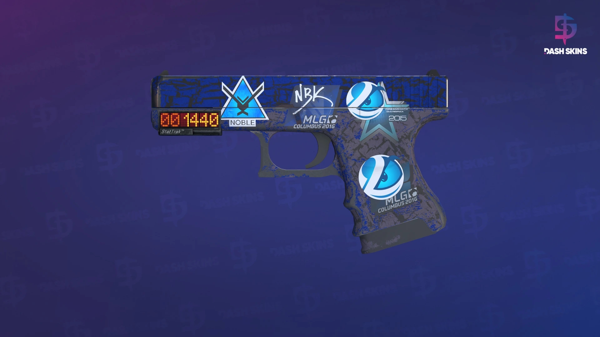 StatTrak™ Glock-18 | Blue Fissure (Battle-Scarred) Screenshot Playside