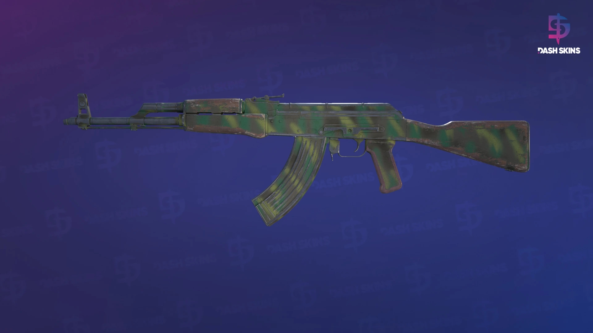 AK-47 | Jungle Spray (Well-Worn) Screenshot Playside