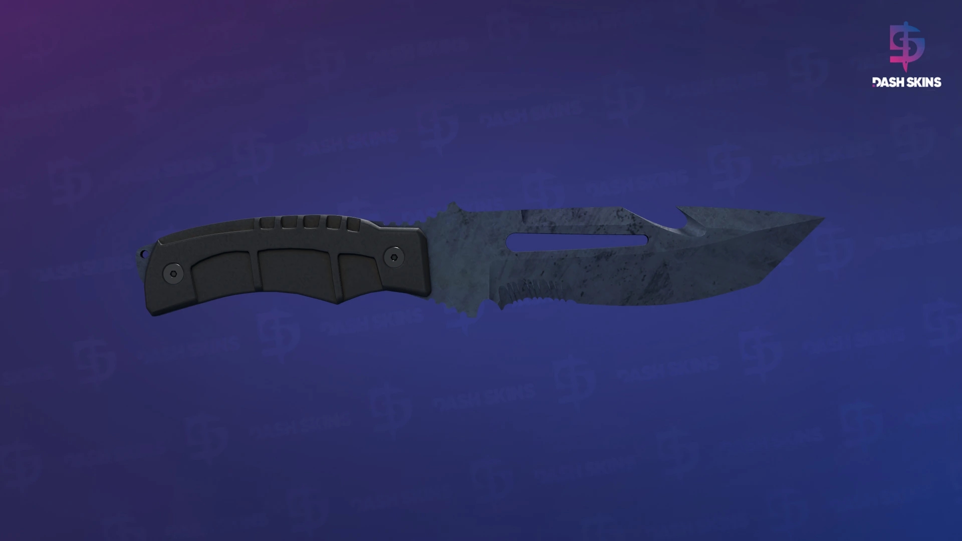 ★ Survival Knife | Blue Steel (Well-Worn) Screenshot Playside