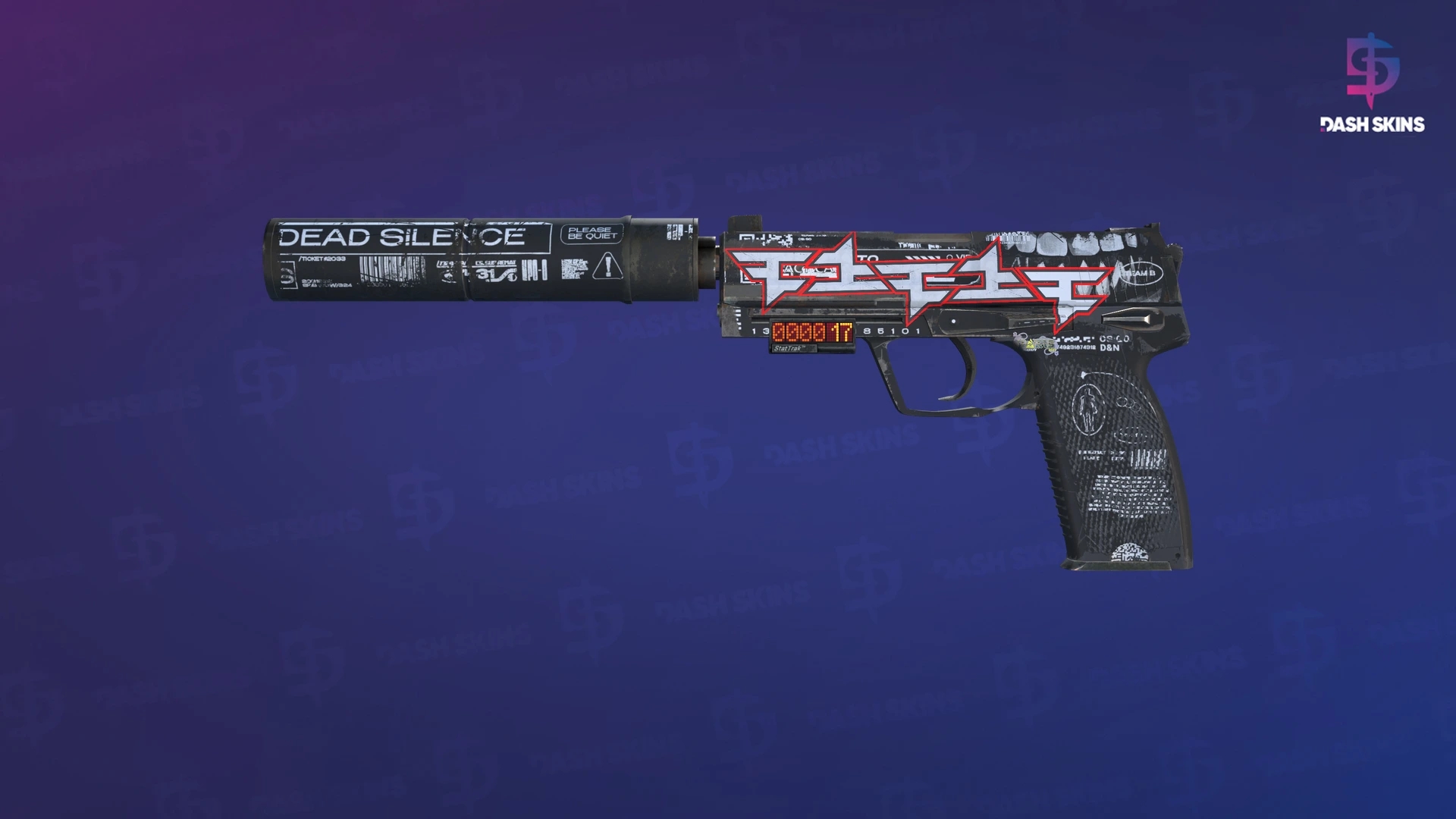 StatTrak™ USP-S | Ticket to Hell (Well-Worn) Screenshot Playside