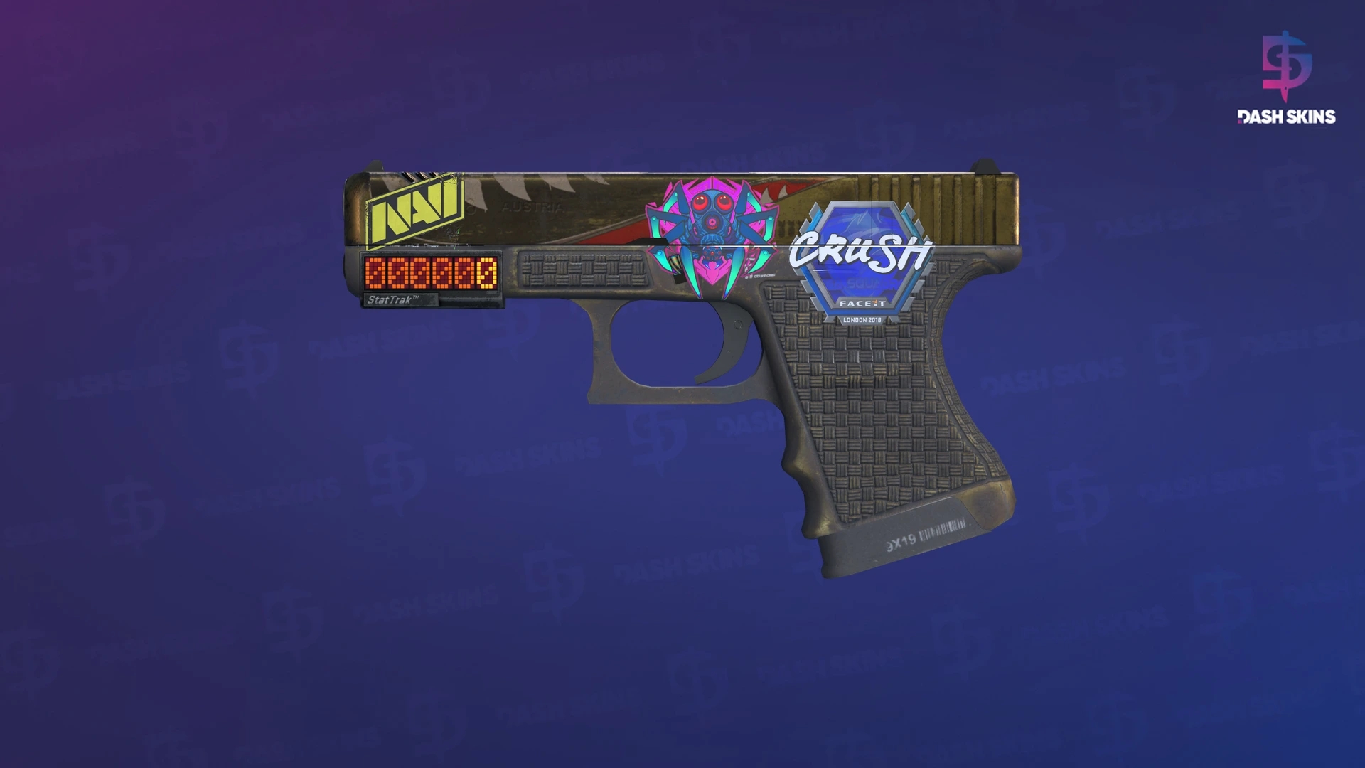 StatTrak™ Glock-18 | Warhawk (Well-Worn) Screenshot Playside