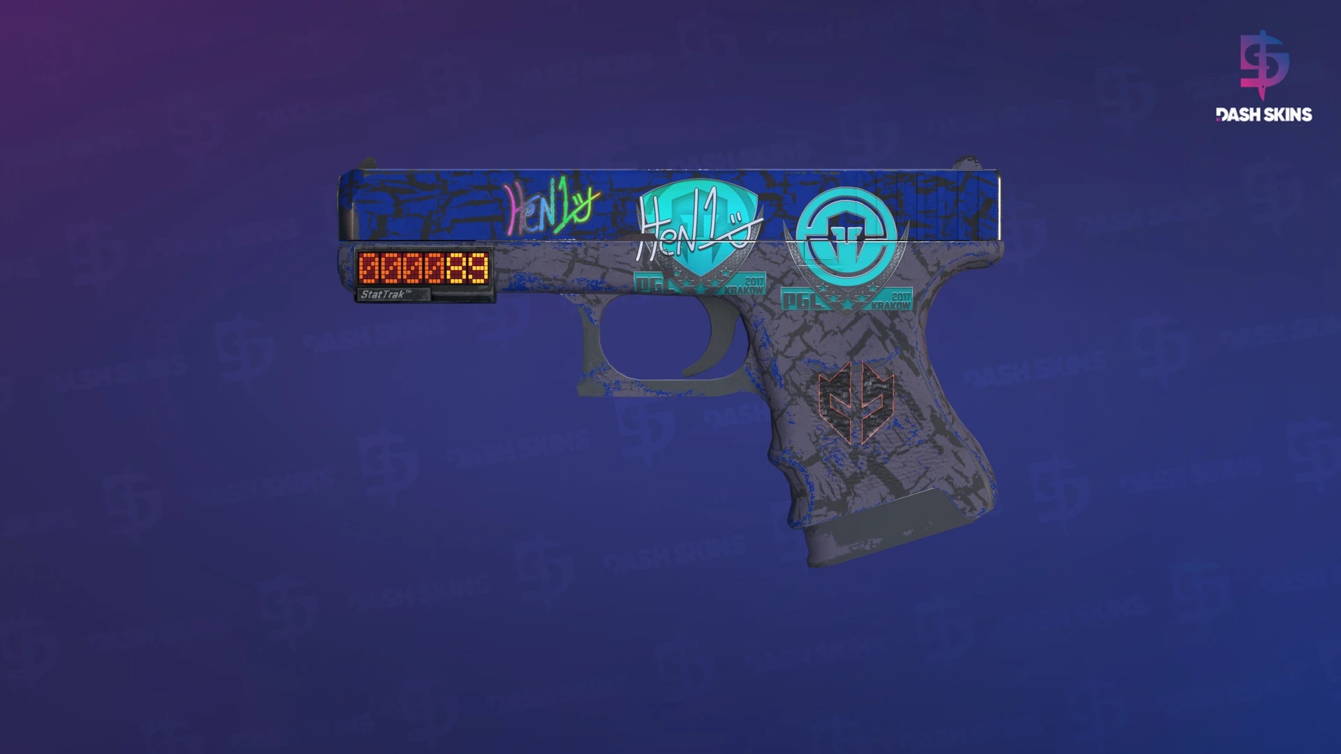 StatTrak™ Glock-18 | Blue Fissure (Field-Tested) Screenshot Playside