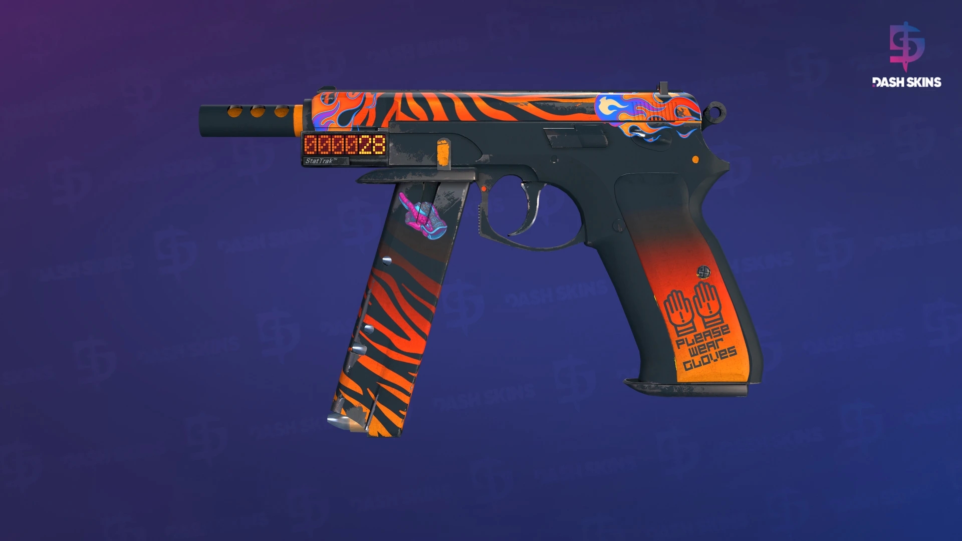 StatTrak™ CZ75-Auto | Tigris (Field-Tested) Screenshot Playside