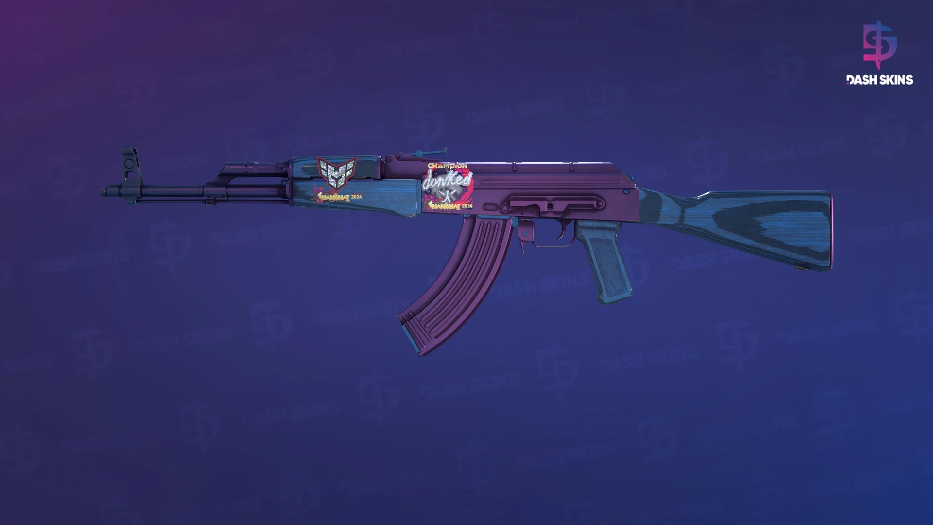 AK-47 | Midnight Laminate (Minimal Wear) Screenshot Playside