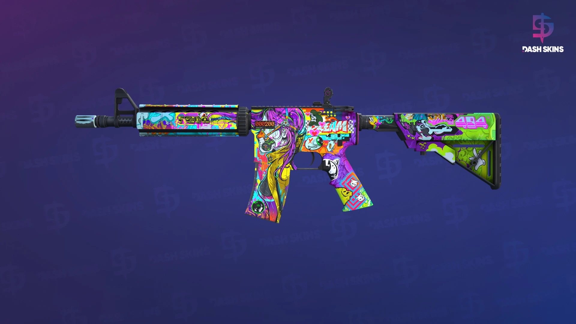StatTrak™ M4A4 | In Living Color (Minimal Wear) Screenshot Playside