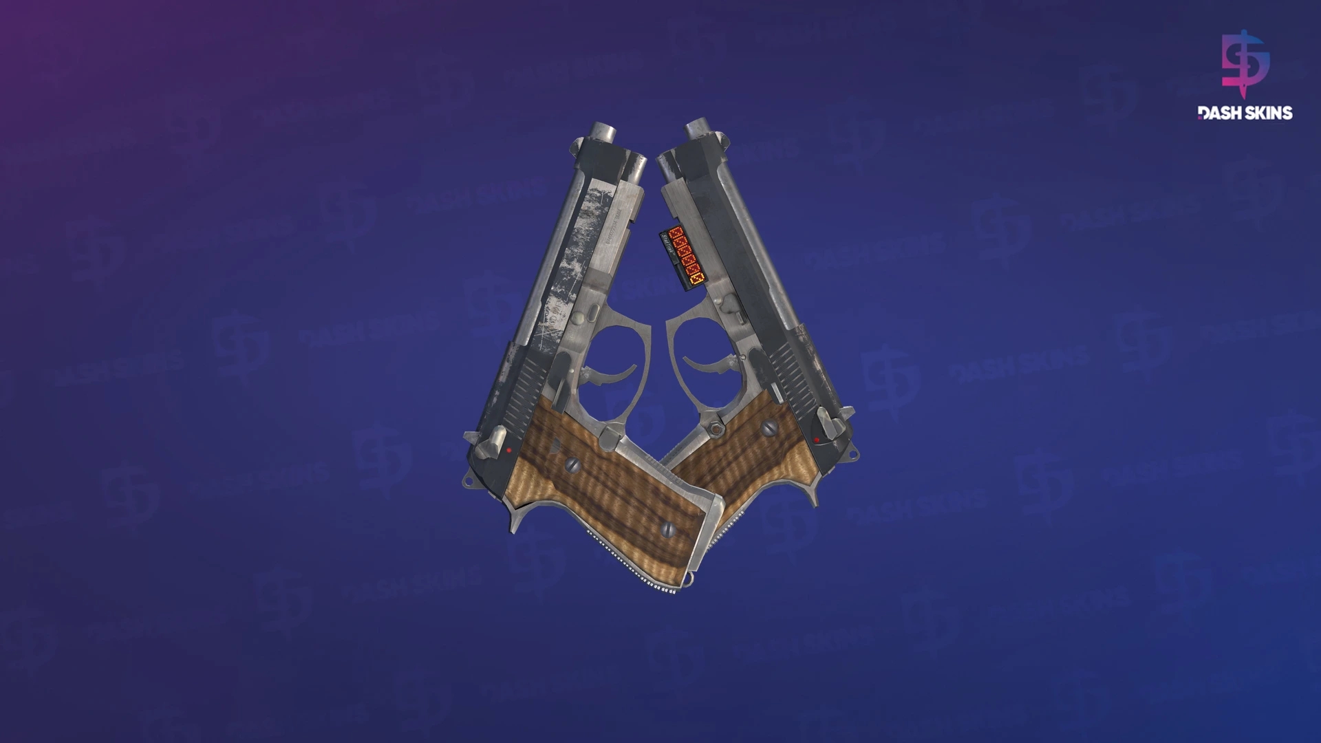 StatTrak™ Dual Berettas | Black Limba (Well-Worn) Screenshot Playside