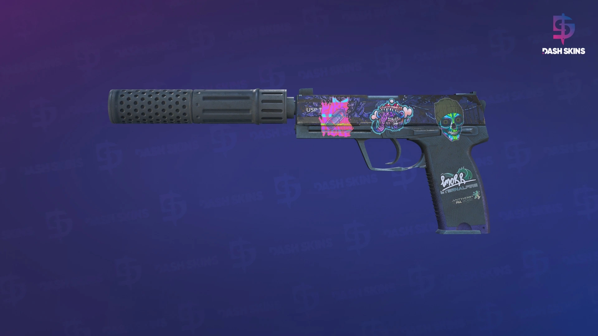 USP-S | Black Lotus (Battle-Scarred) Screenshot Playside