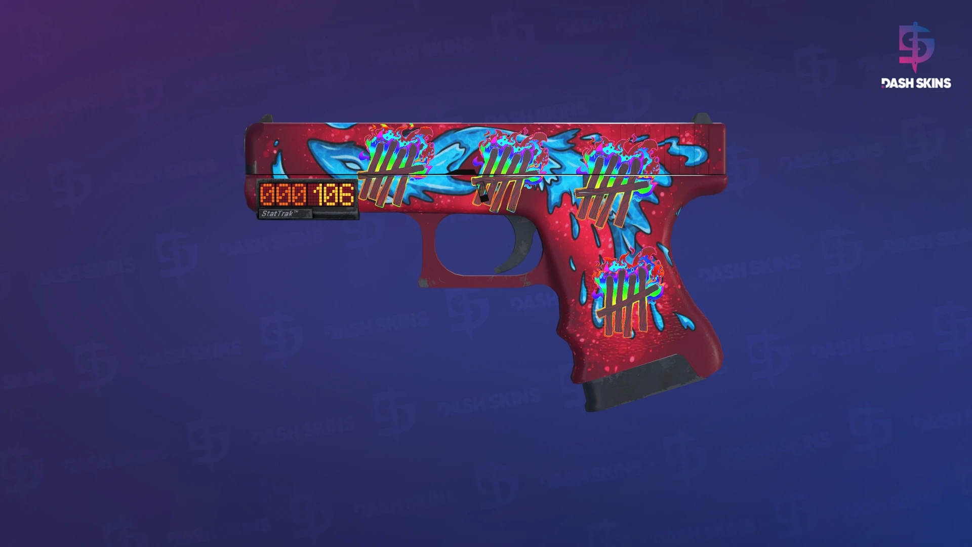 StatTrak™ Glock-18 | Water Elemental (Minimal Wear) Screenshot Playside