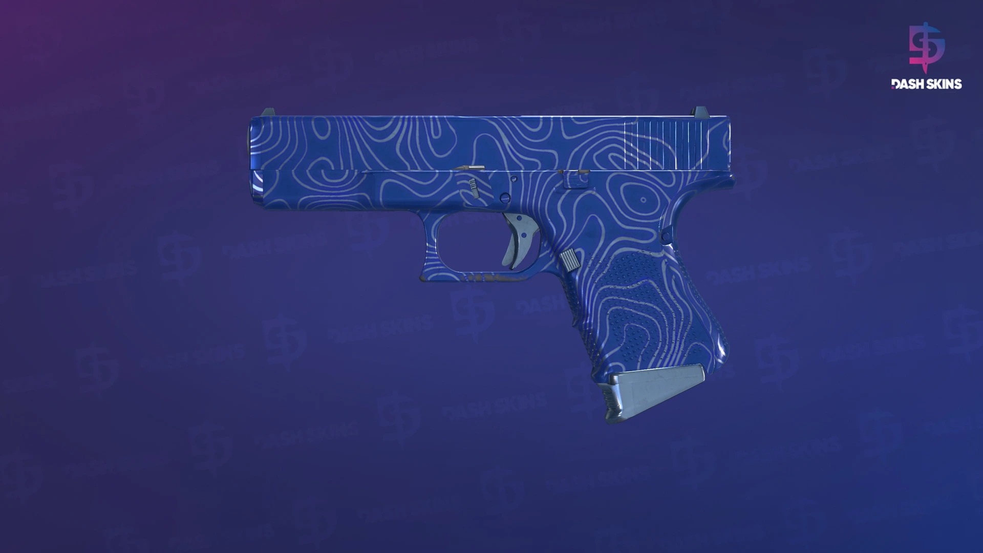 Glock-18 | Ocean Topo (Minimal Wear) Screenshot Playside