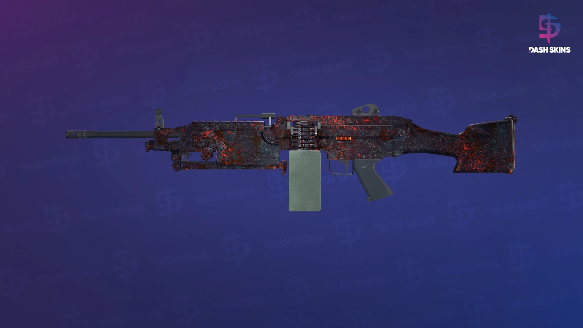 StatTrak™ M249 | Magma (Field-Tested) Screenshot Playside