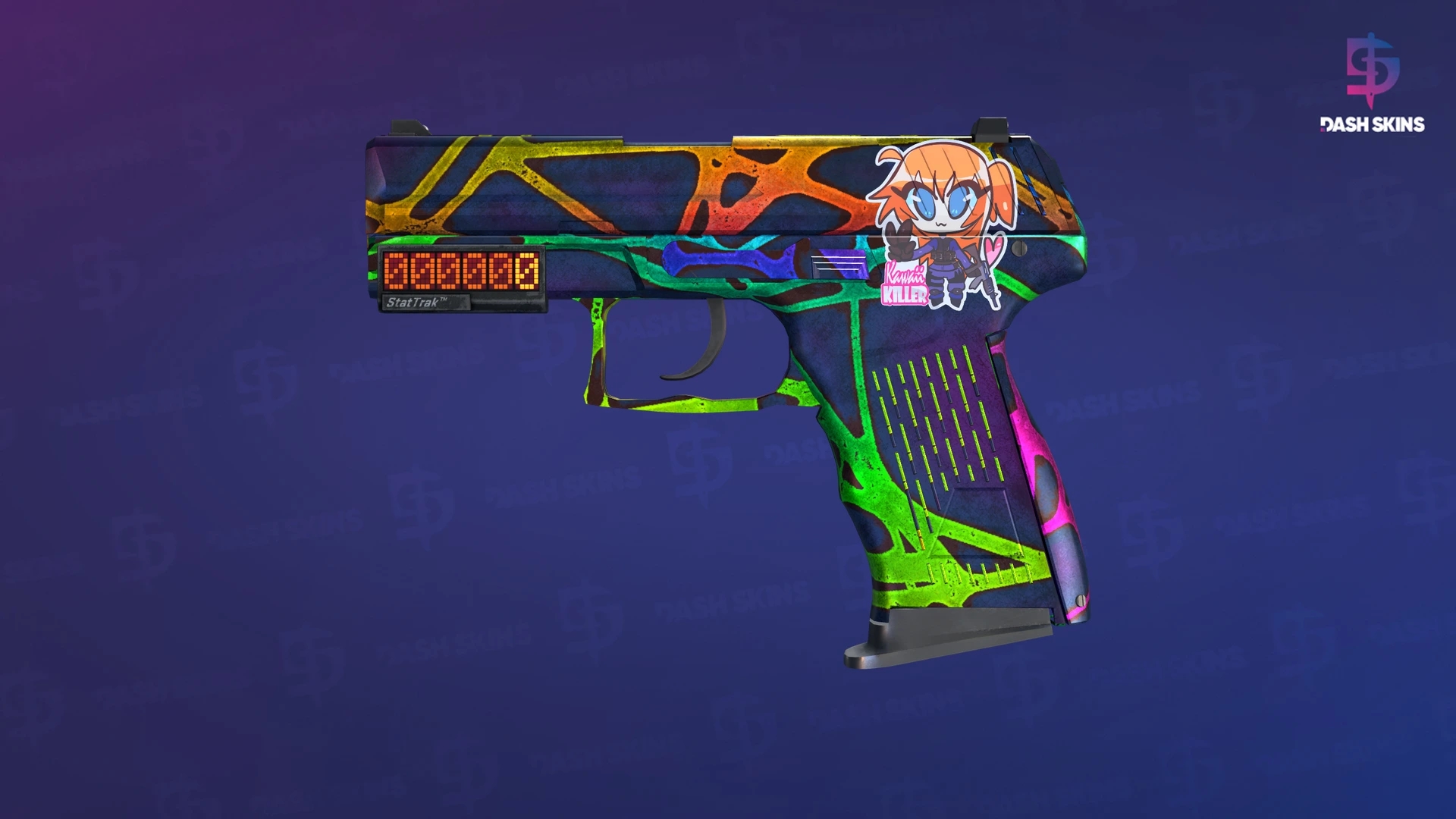 StatTrak™ P2000 | Acid Etched (Well-Worn) Screenshot Playside