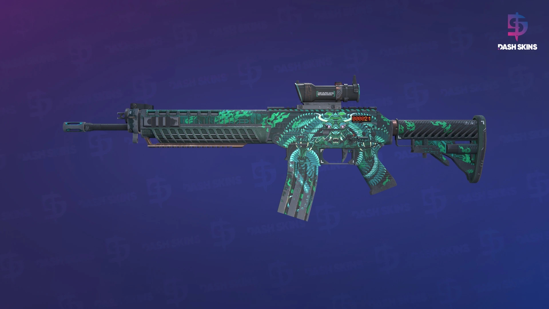StatTrak™ SG 553 | Dragon Tech (Well-Worn) Screenshot Playside