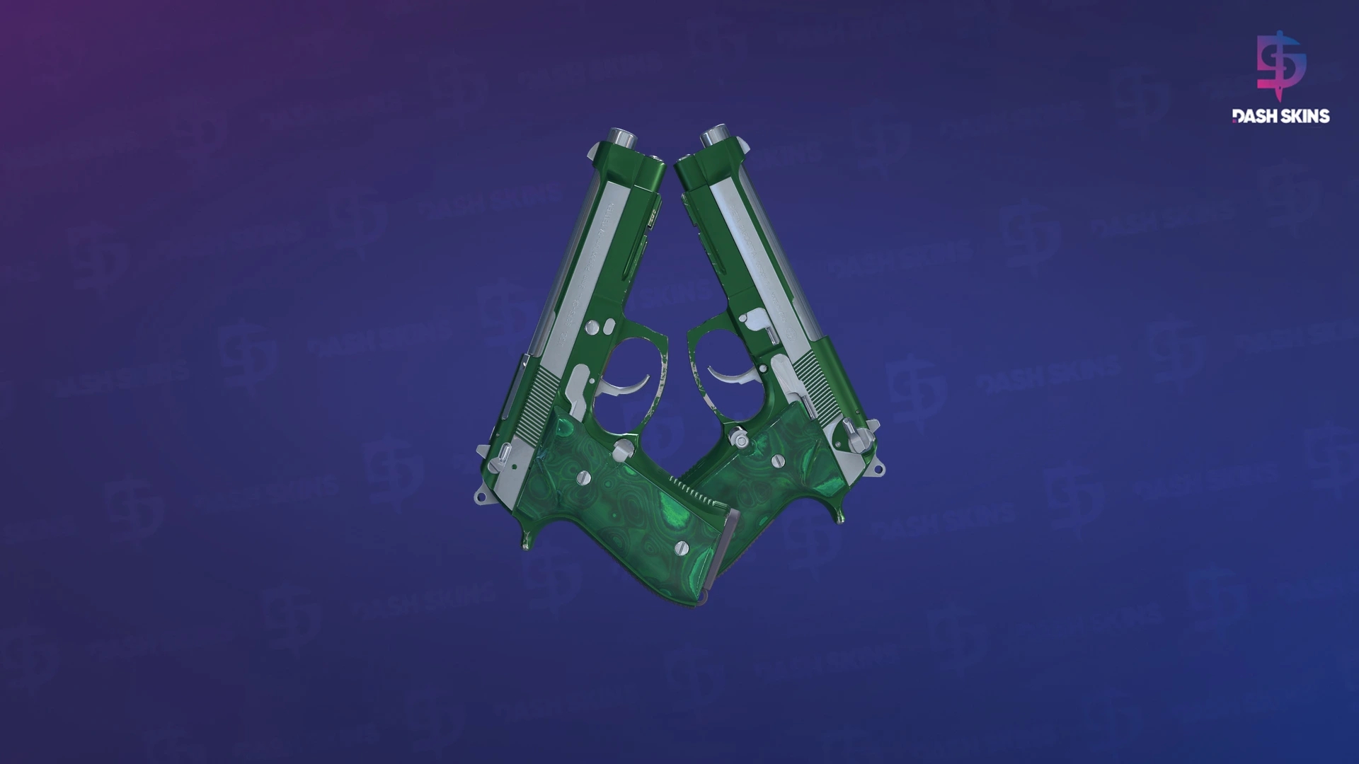 Dual Berettas | Polished Malachite (Minimal Wear) Screenshot Playside