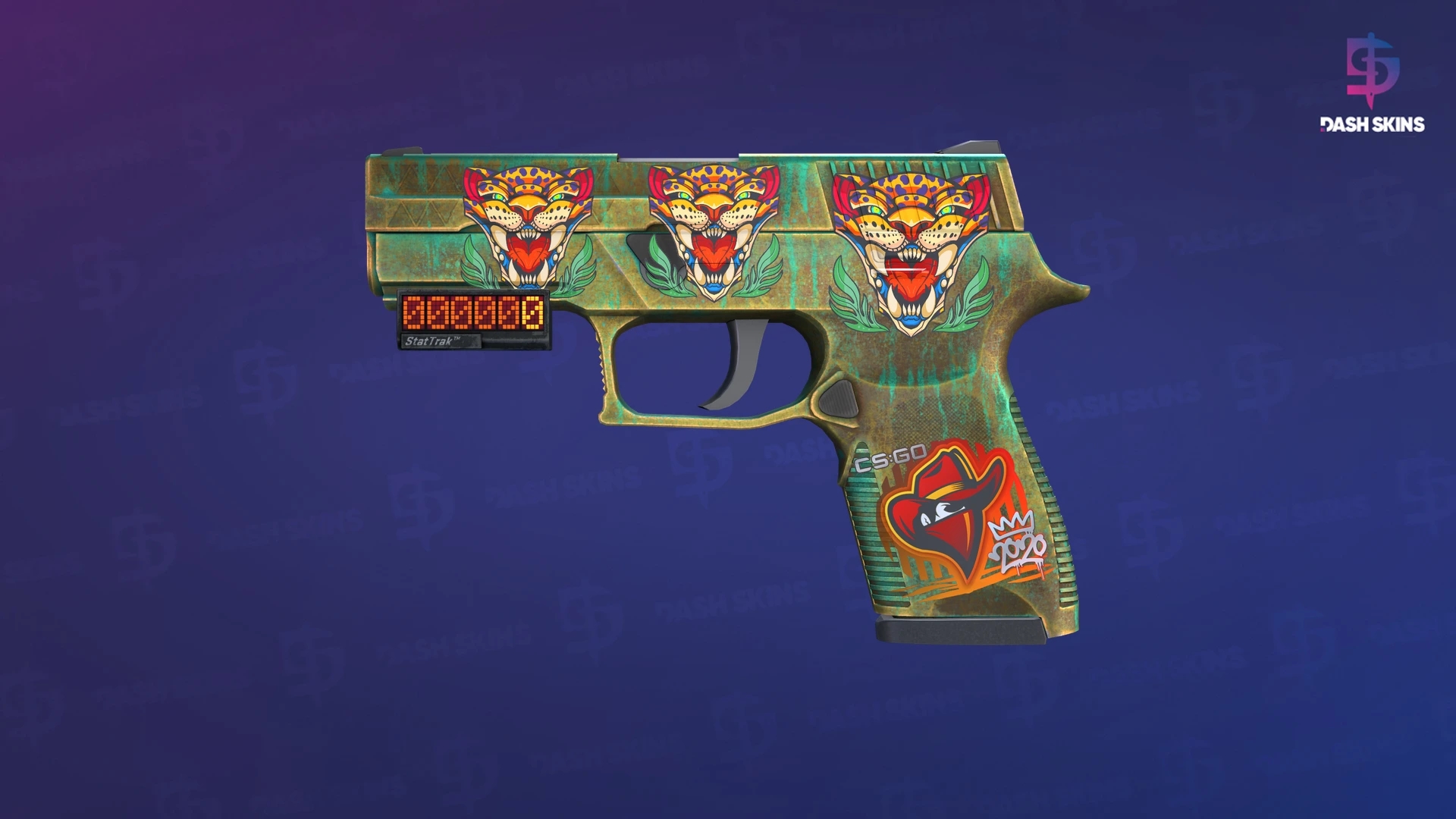 StatTrak™ P250 | Verdigris (Battle-Scarred) Screenshot Playside