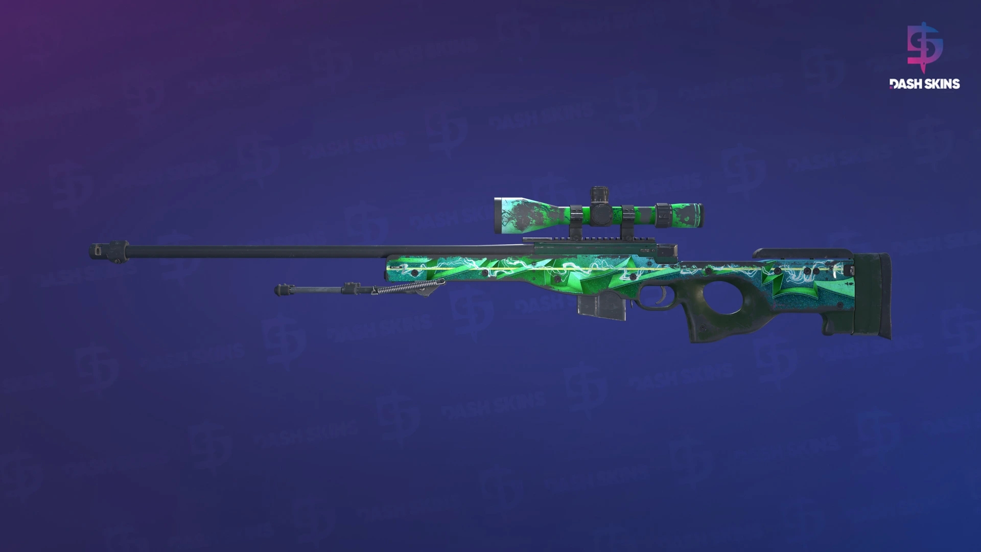 AWP | Green Energy (Well-Worn) Screenshot Playside