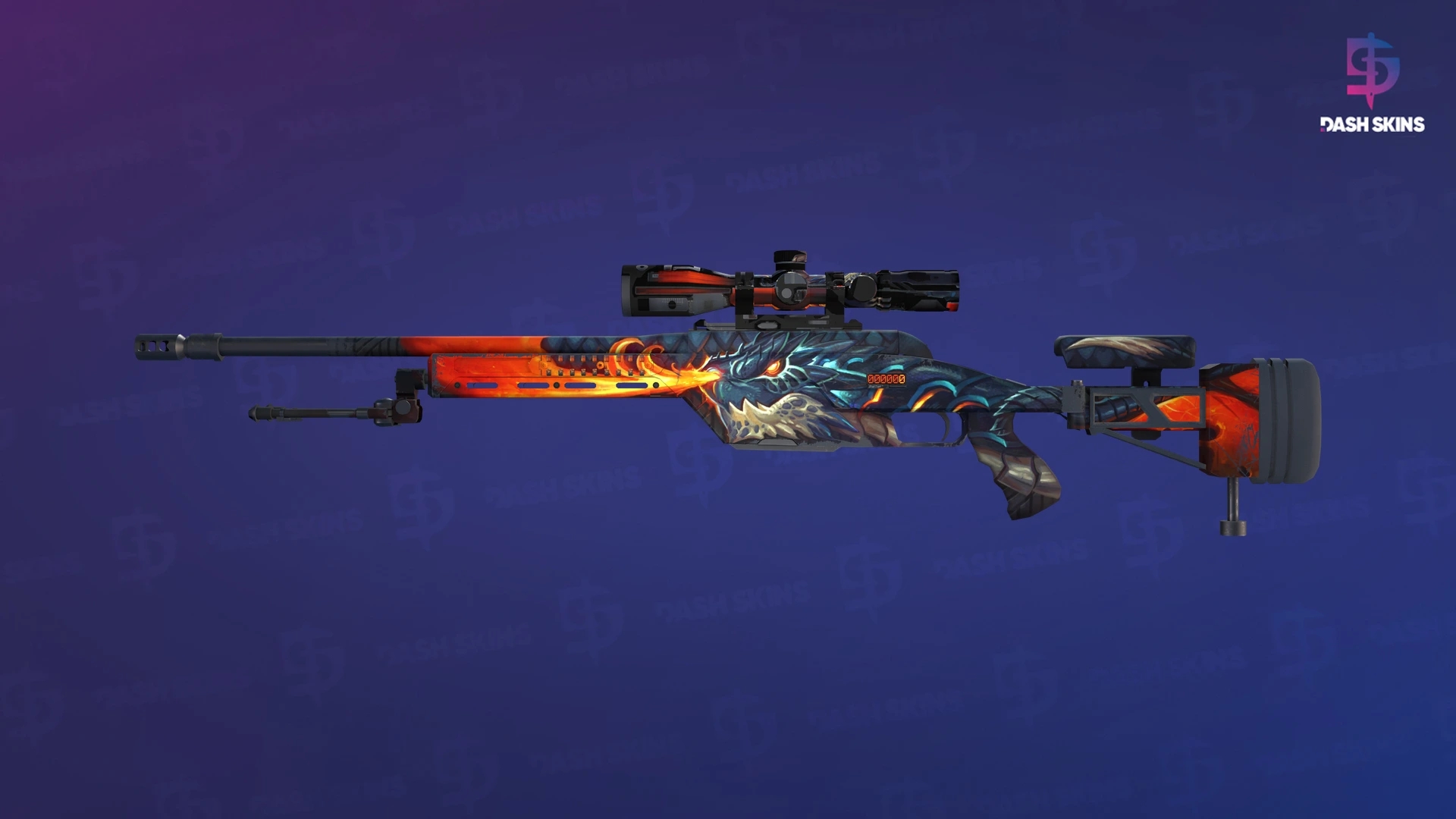 StatTrak™ SSG 08 | Dragonfire (Field-Tested) Screenshot Playside
