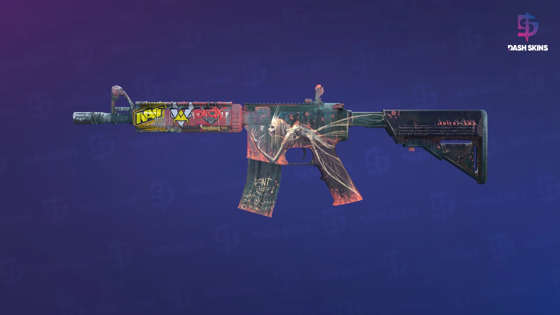 M4A4 | Tooth Fairy (Minimal Wear) Screenshot Playside
