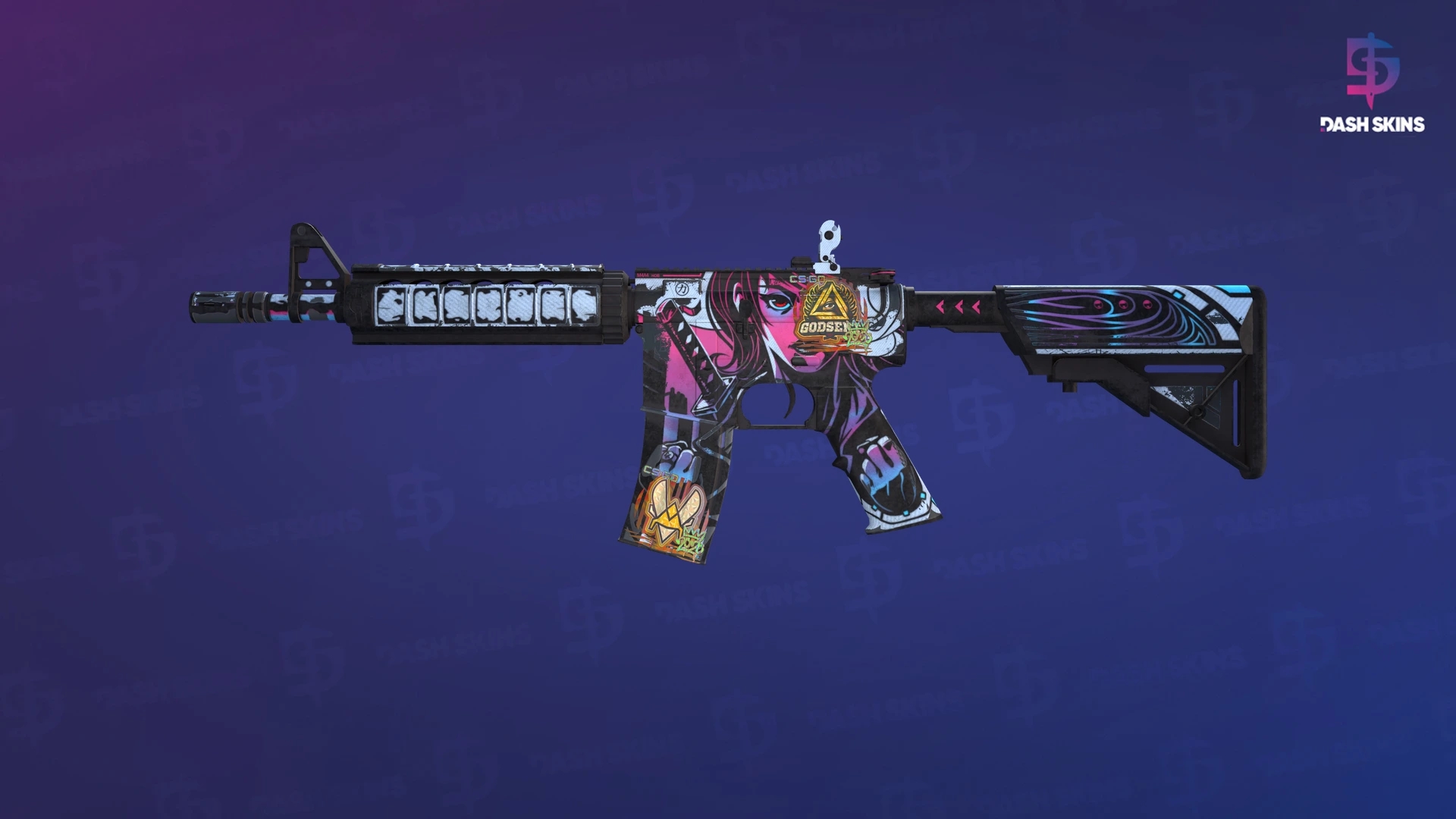 M4A4 | Neo-Noir (Well-Worn) Screenshot Playside