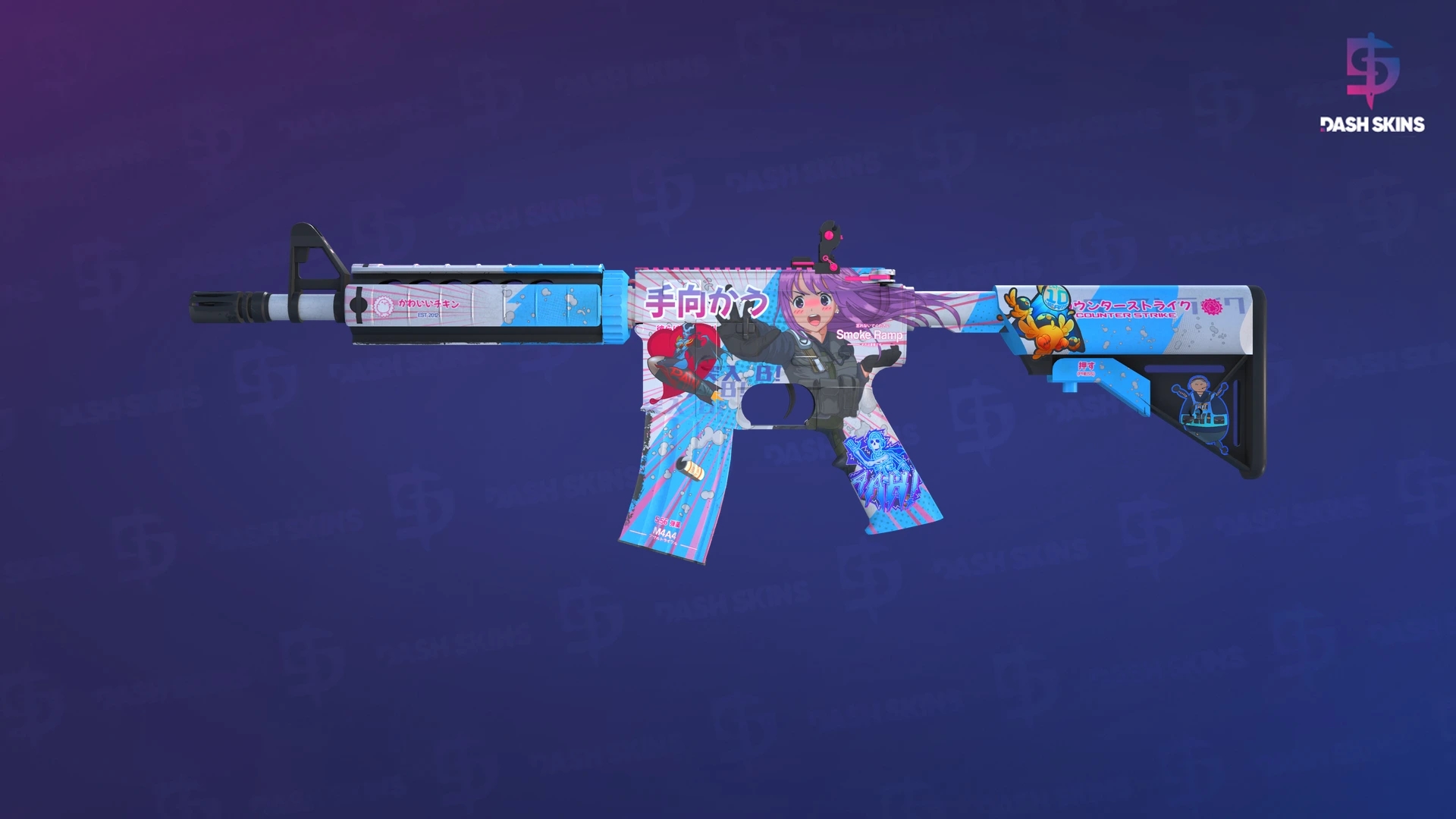 M4A4 | Temukau (Minimal Wear) Screenshot Playside