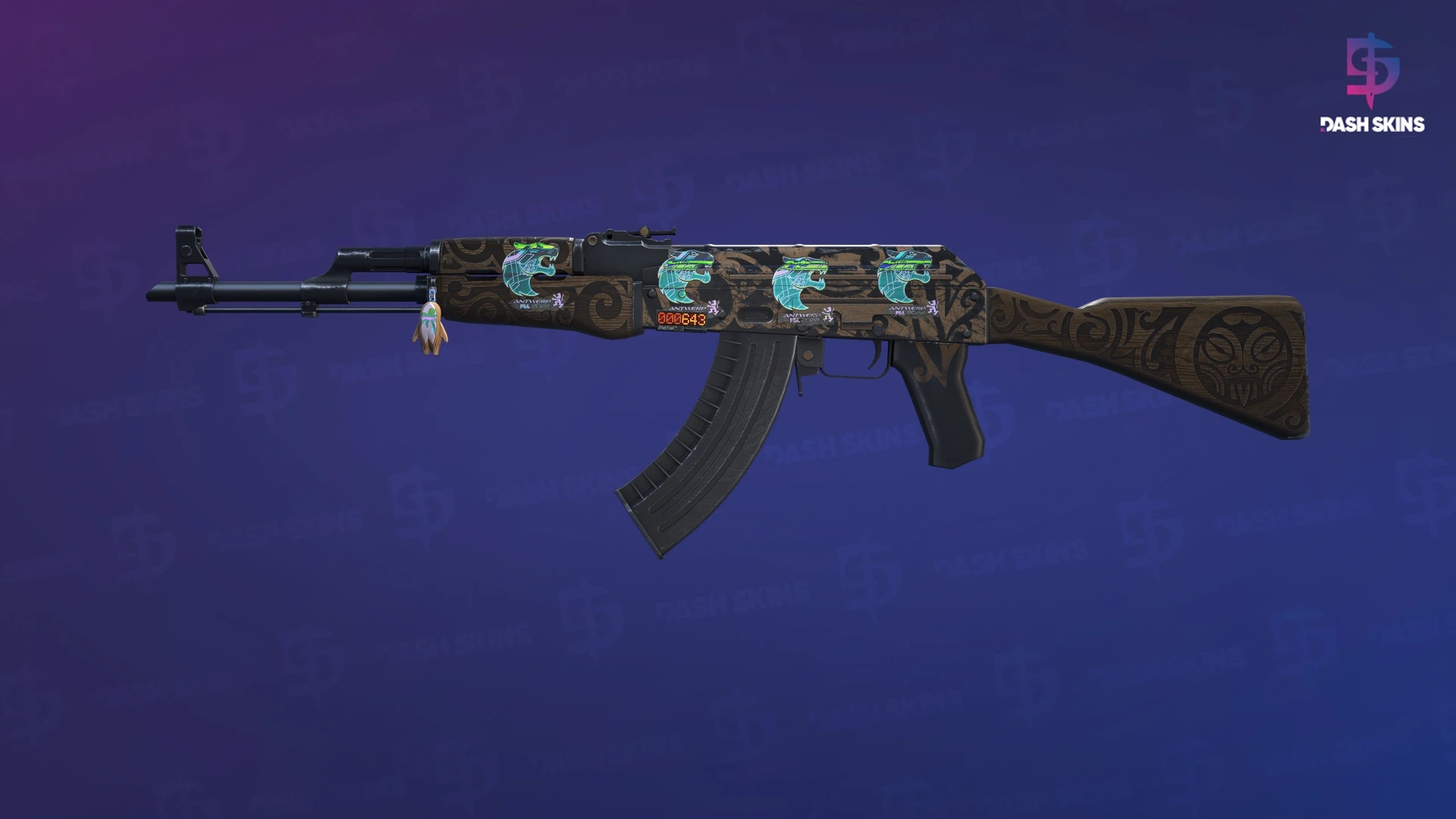 StatTrak™ AK-47 | Uncharted (Minimal Wear) Screenshot Playside