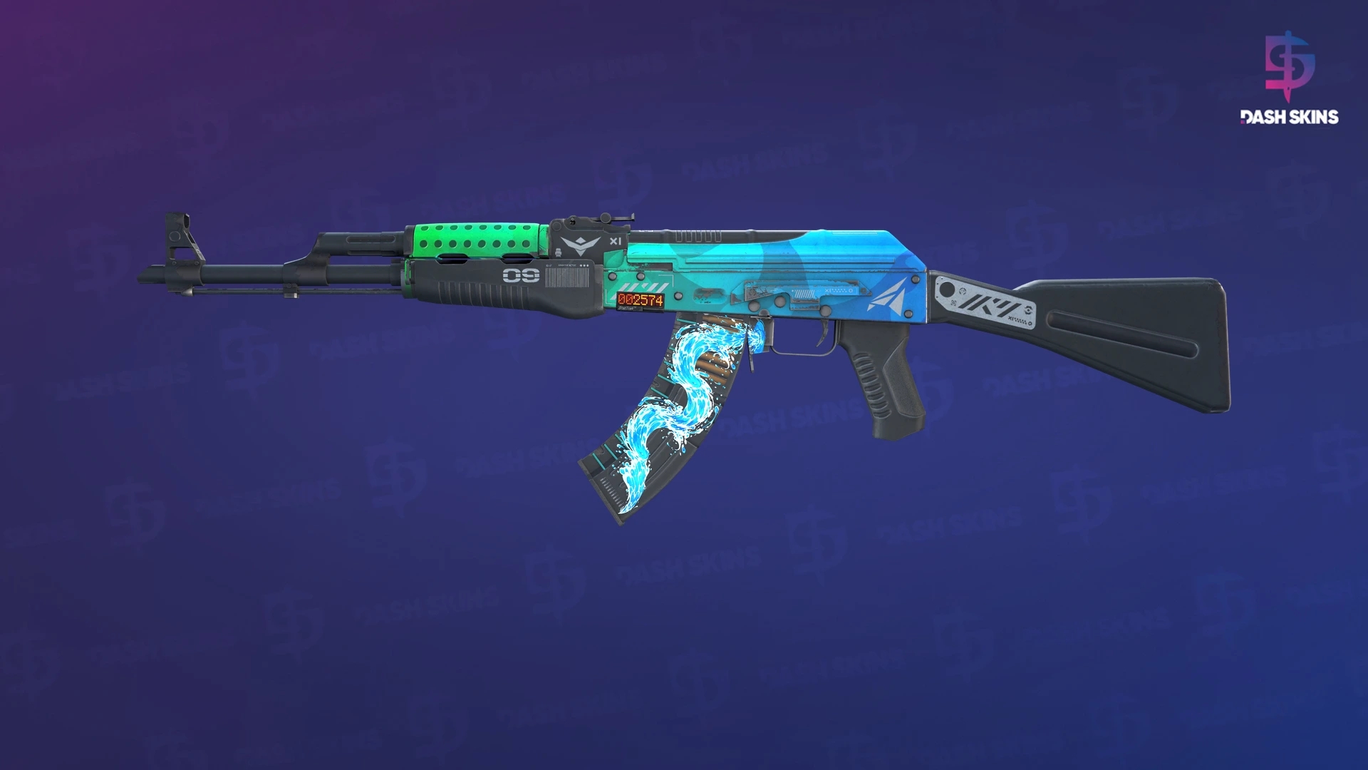 StatTrak™ AK-47 | Ice Coaled (Field-Tested) Screenshot Playside