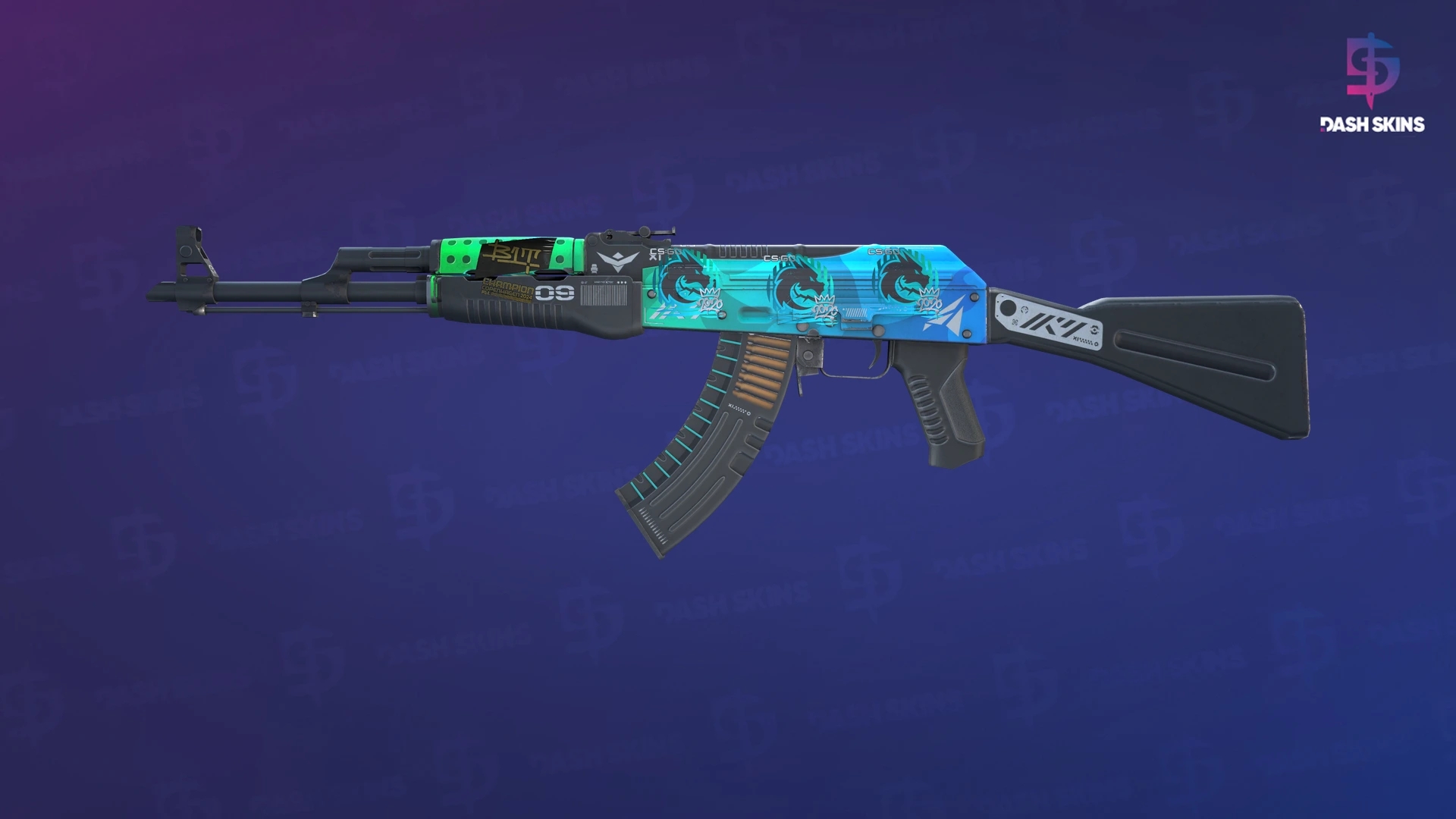 AK-47 | Ice Coaled (Minimal Wear) Screenshot Playside
