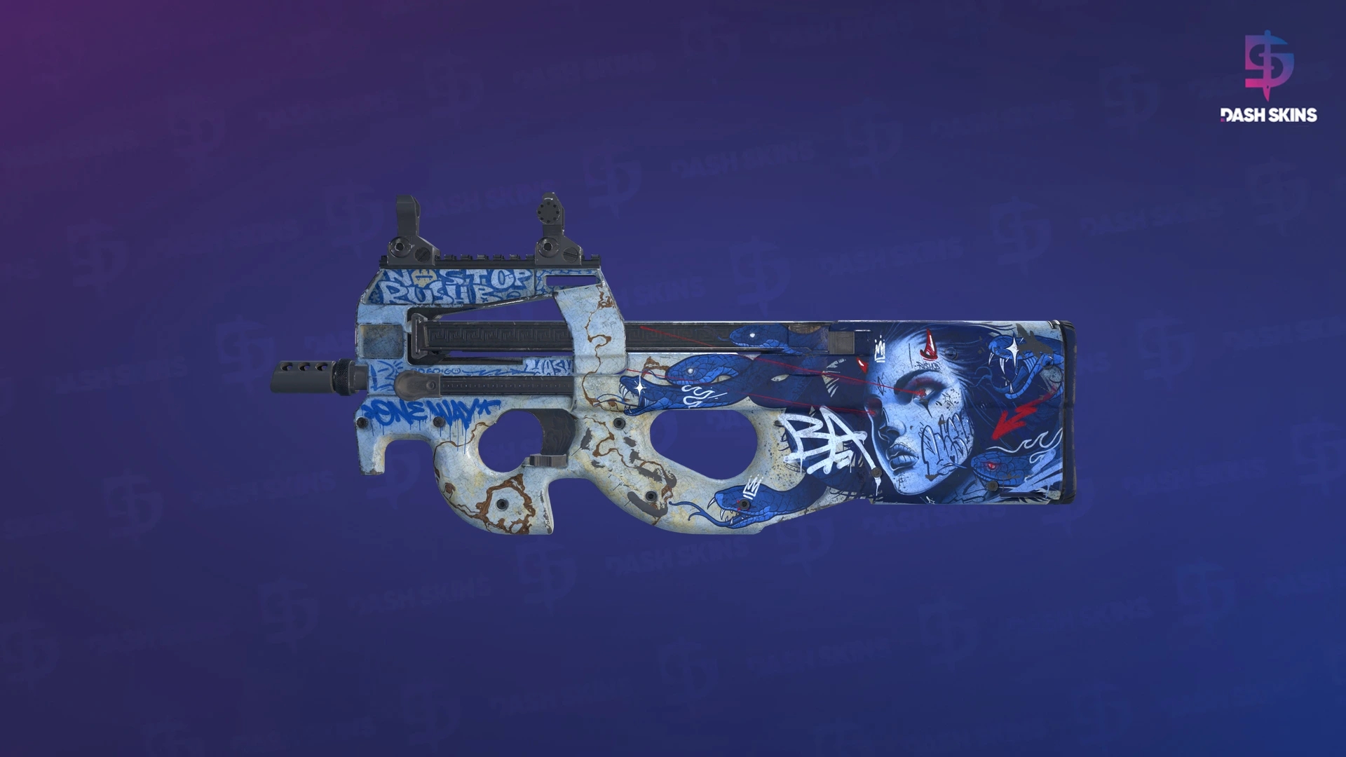 P90 | Deathgaze (Battle-Scarred) Screenshot Playside