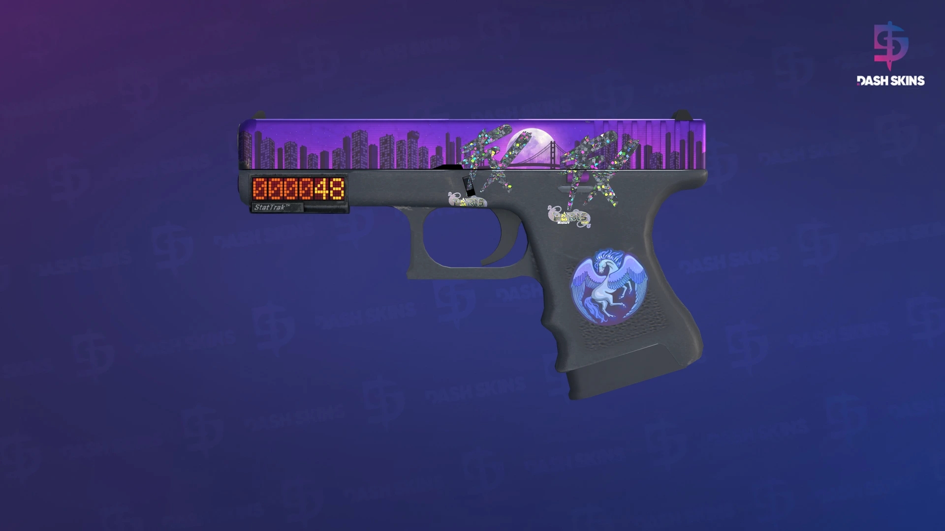 StatTrak™ Glock-18 | Moonrise (Minimal Wear) Screenshot Playside