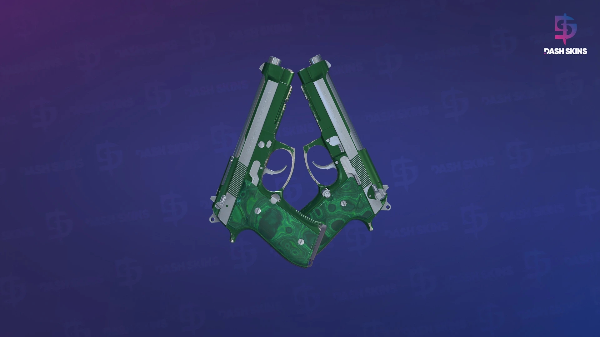 Dual Berettas | Polished Malachite (Minimal Wear) Screenshot Playside