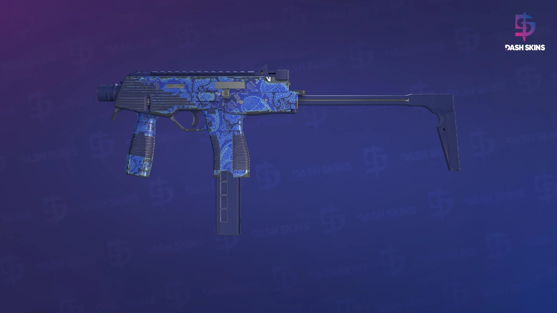 MP9 | Cobalt Paisley (Field-Tested) Screenshot Playside