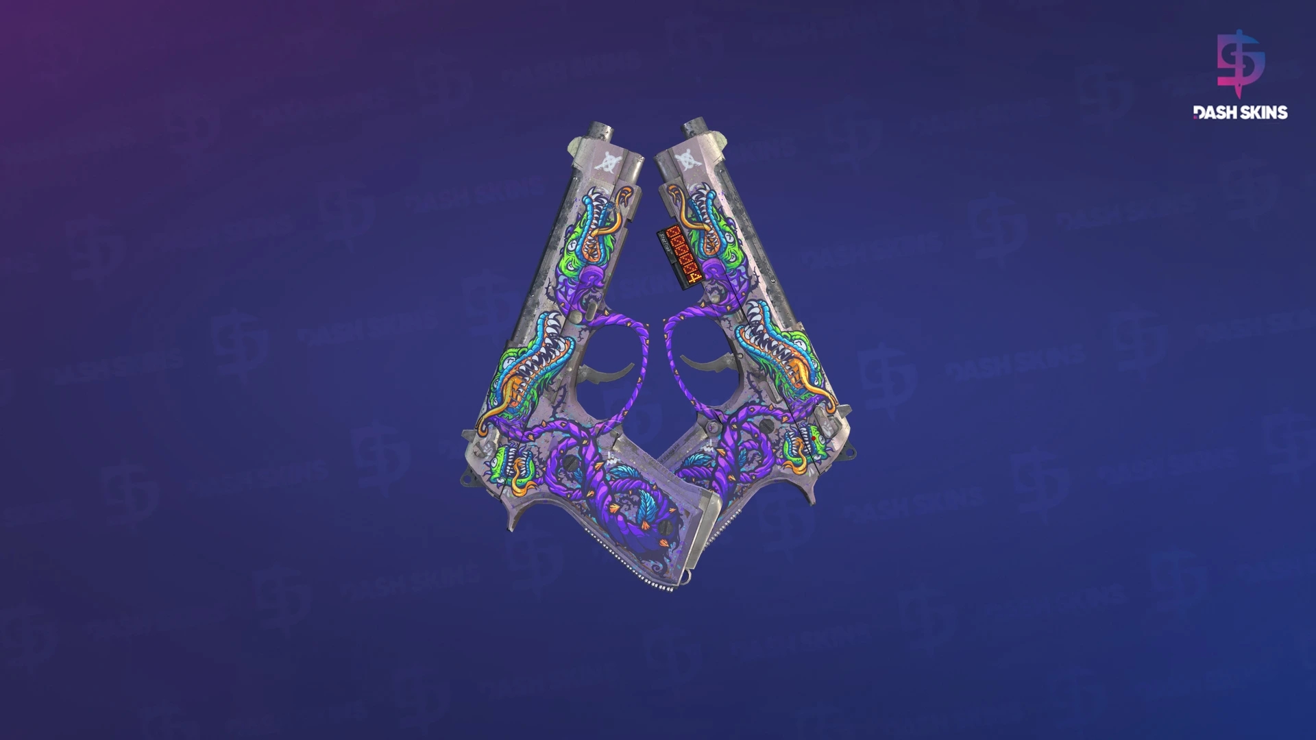 StatTrak™ Dual Berettas | Flora Carnivora (Well-Worn) Screenshot Playside