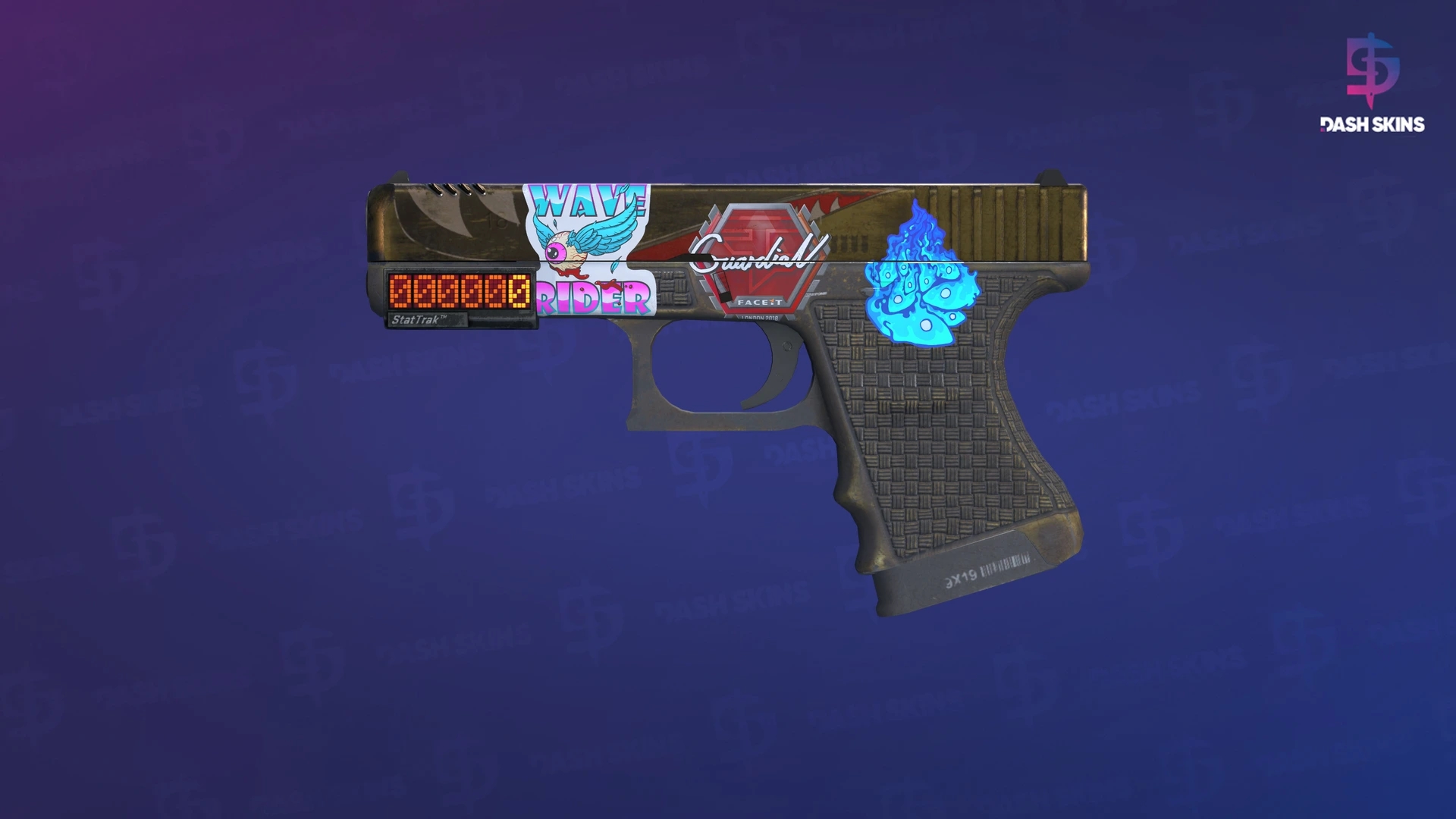 StatTrak™ Glock-18 | Warhawk (Battle-Scarred) Screenshot Playside