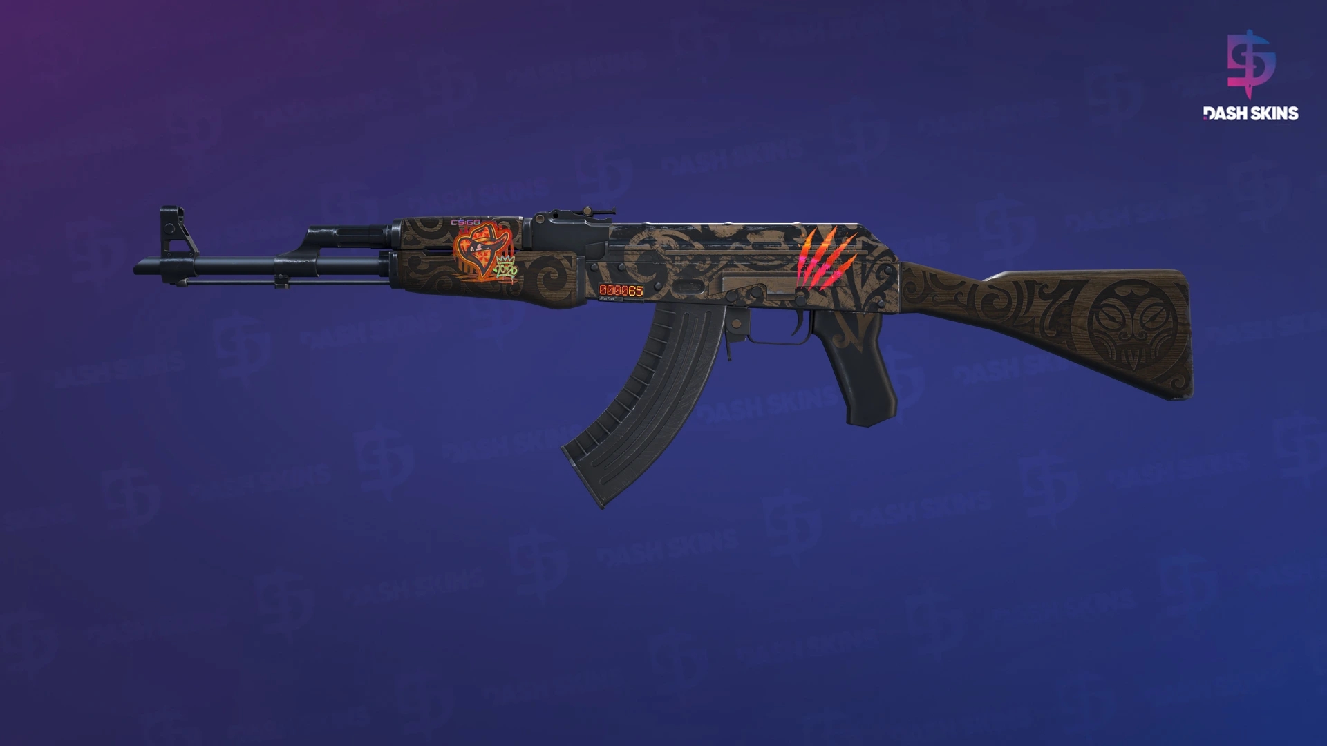 StatTrak™ AK-47 | Uncharted (Minimal Wear) Screenshot Playside