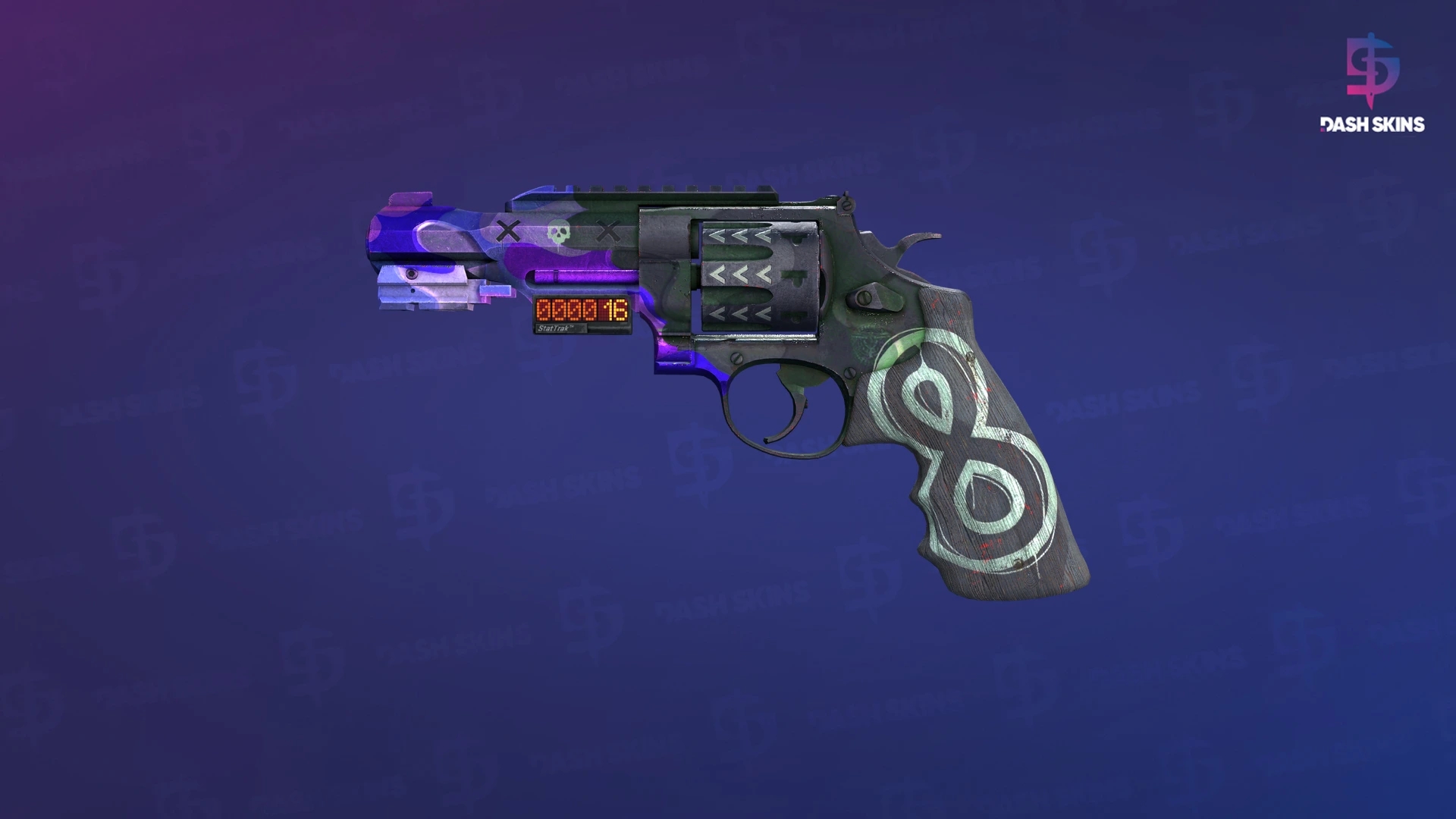 StatTrak™ R8 Revolver | Crazy 8 (Well-Worn) Screenshot Playside