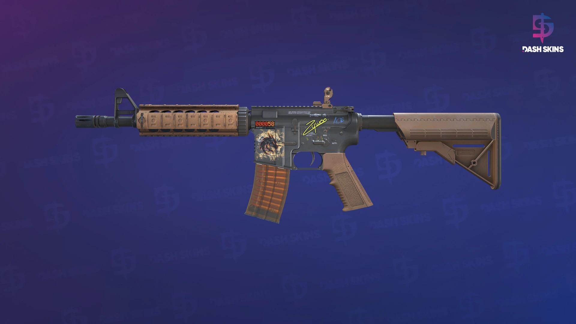 StatTrak™ M4A4 | Poly Mag (Minimal Wear) Screenshot Playside