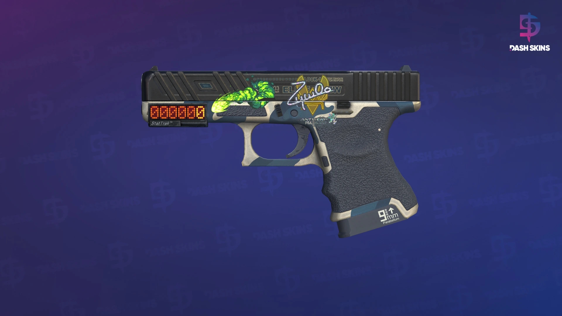 StatTrak™ Glock-18 | Winterized (Minimal Wear) Screenshot Playside