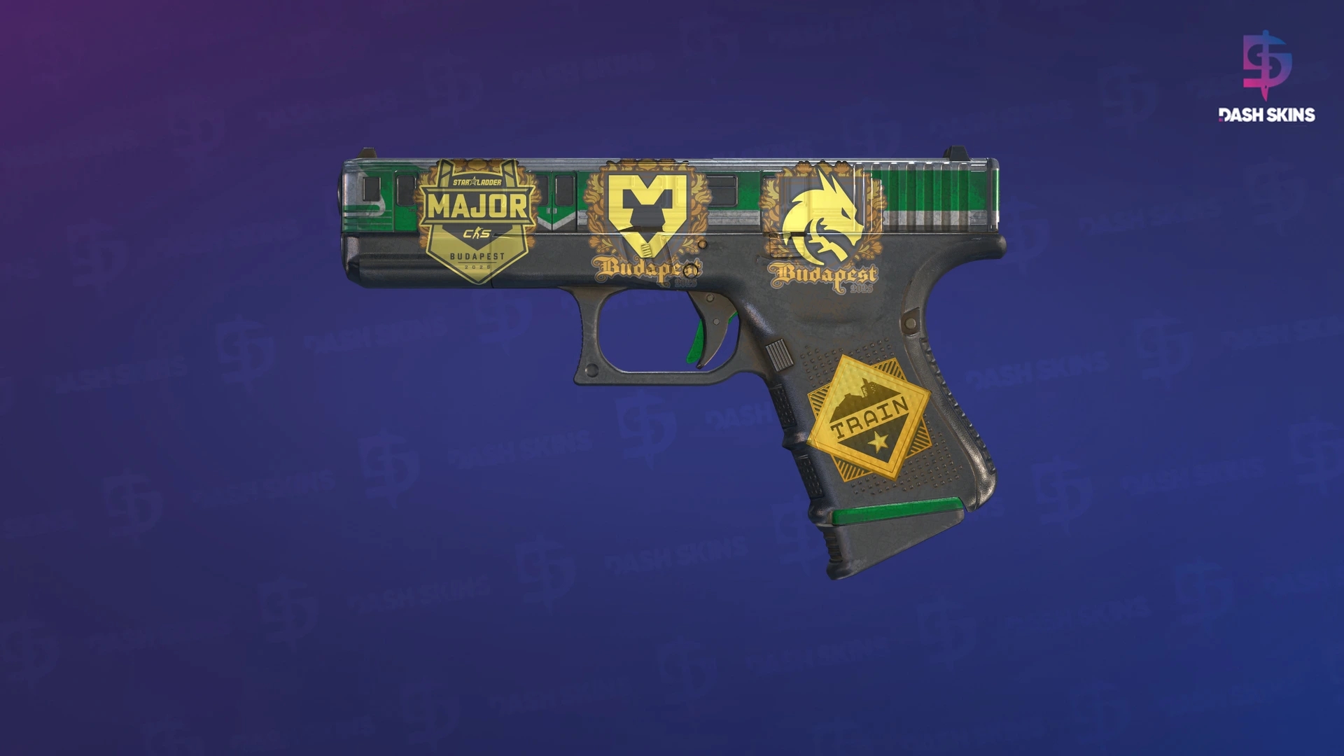 Souvenir Glock-18 | Green Line (Battle-Scarred) Screenshot Playside