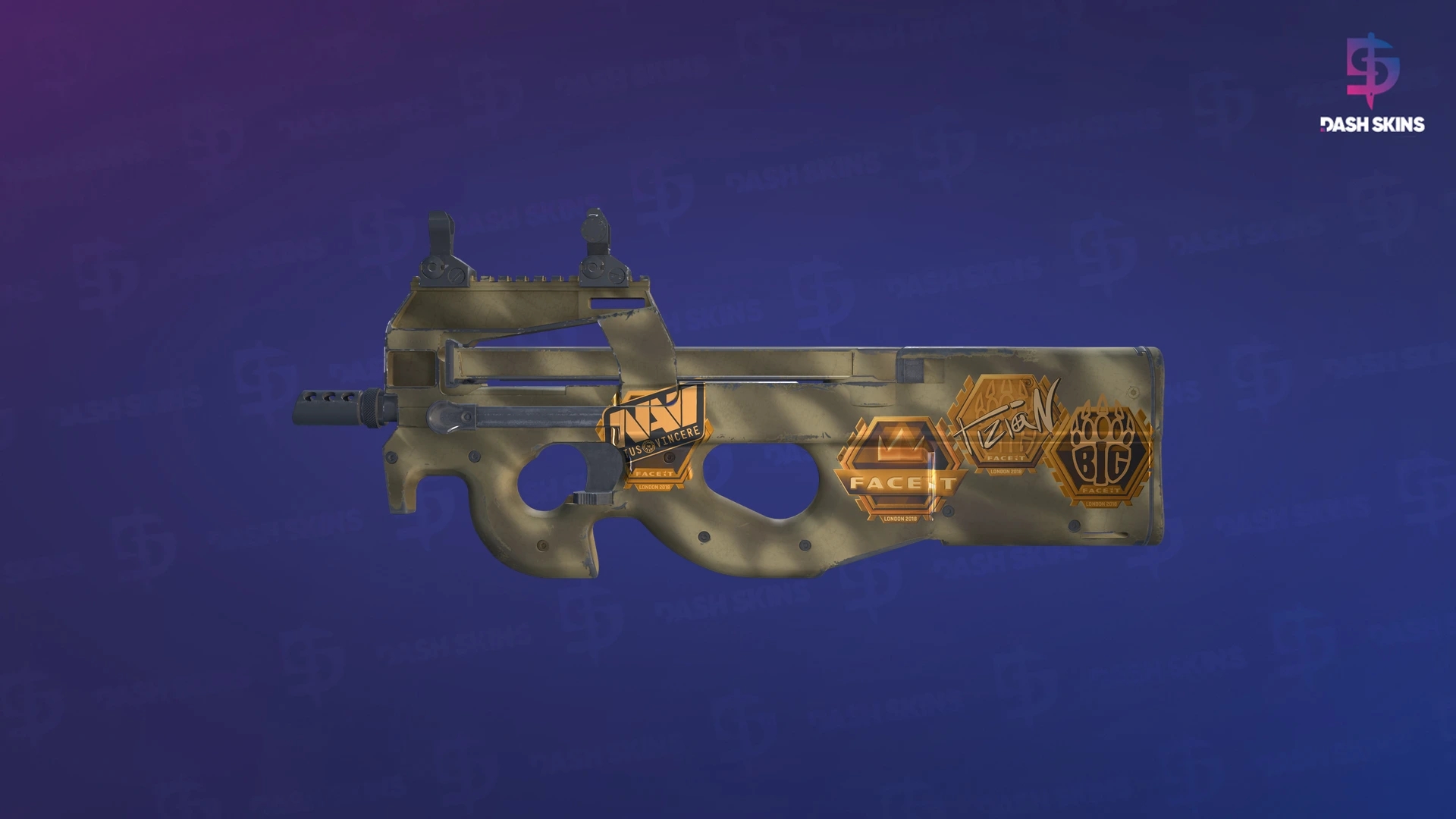 Souvenir P90 | Sand Spray (Minimal Wear) Screenshot Playside
