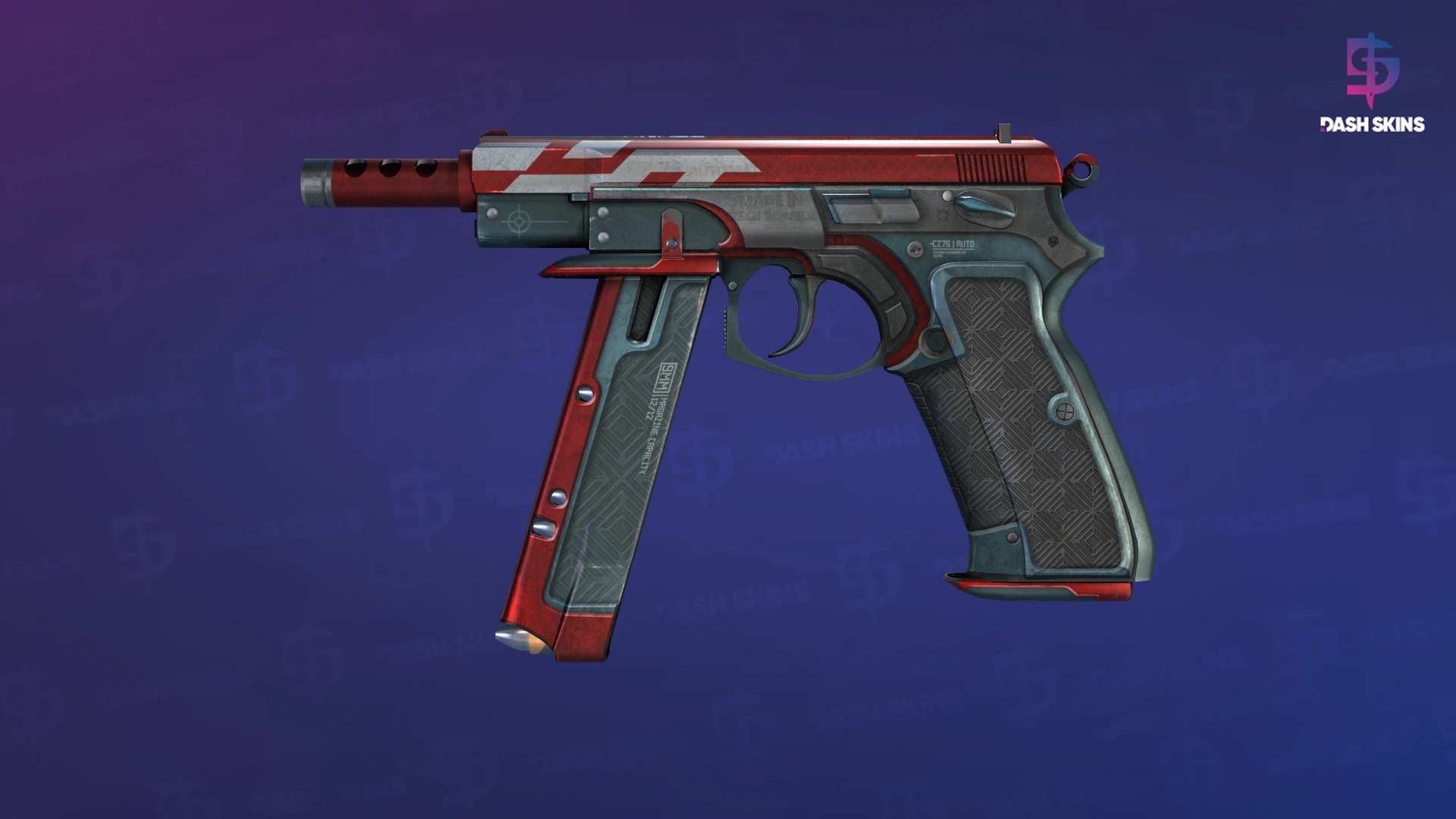 CZ75-Auto | Red Astor (Well-Worn) Screenshot Playside